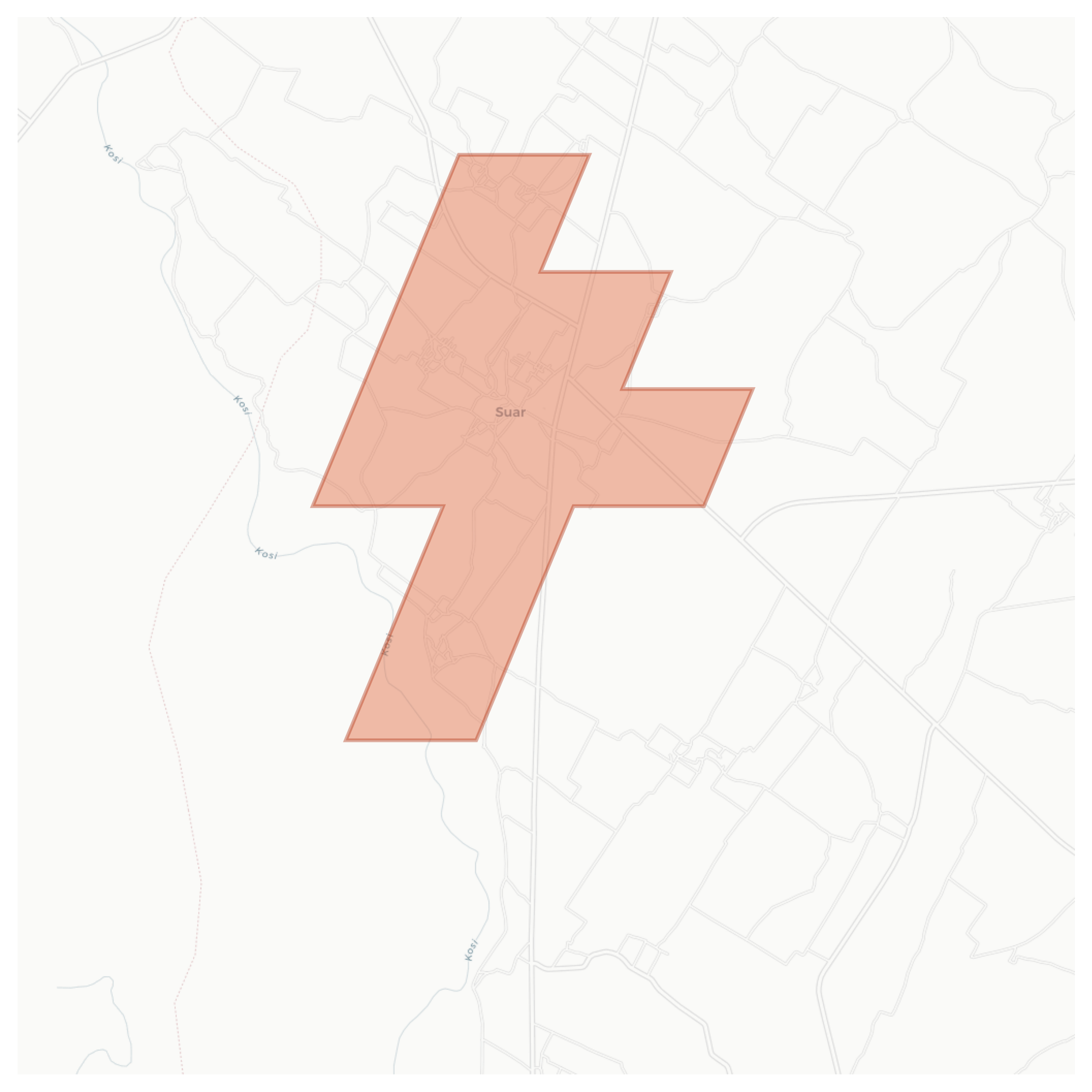 Suar geographic map