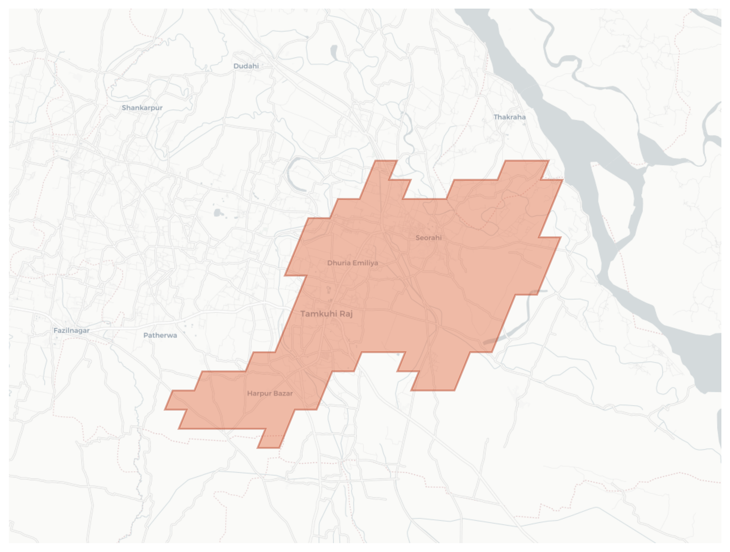 Tamkuhi Raj geographic map
