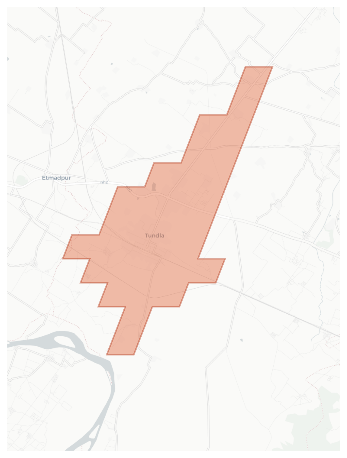 Tundla geographic map