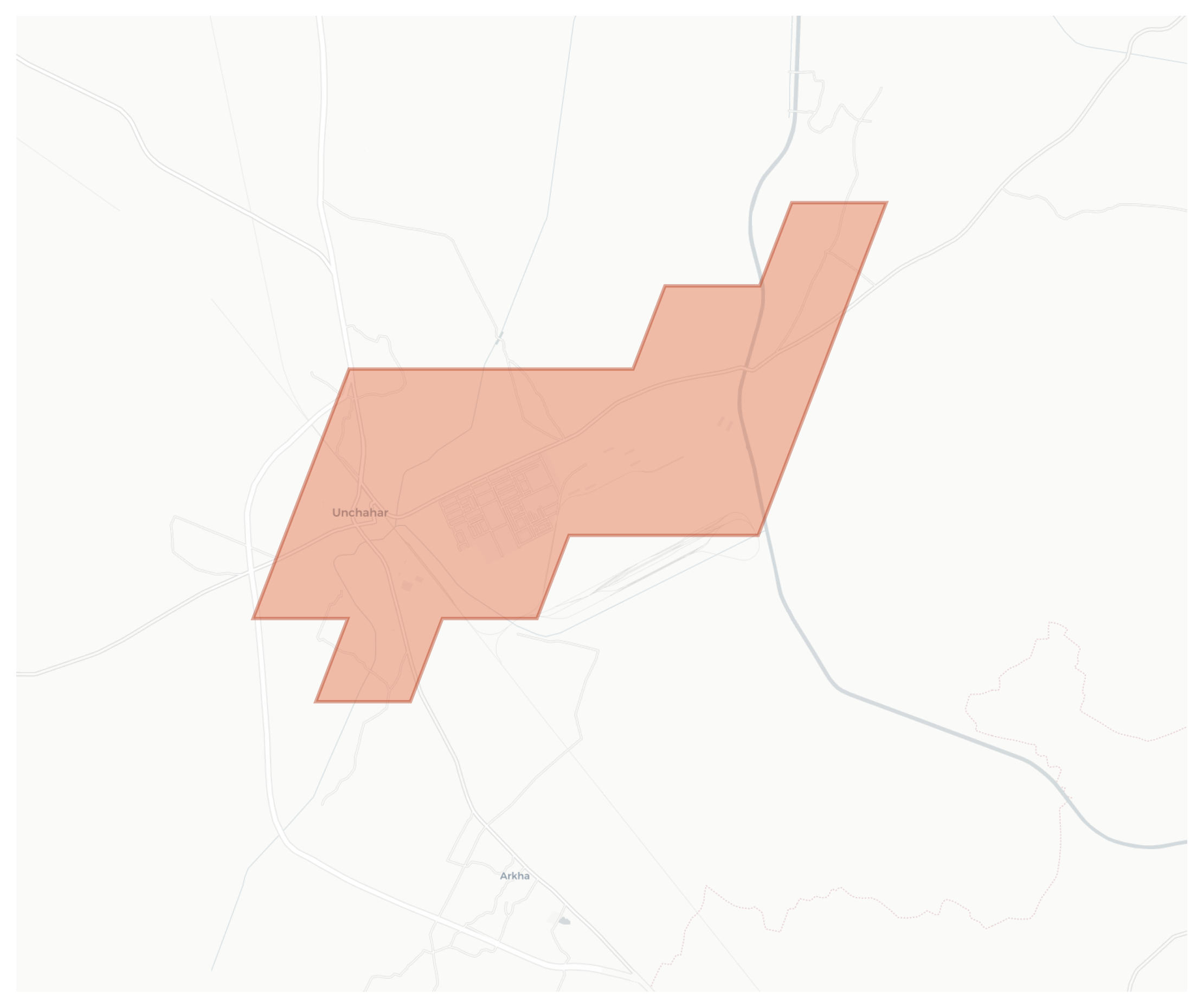 Unchahar geographic map