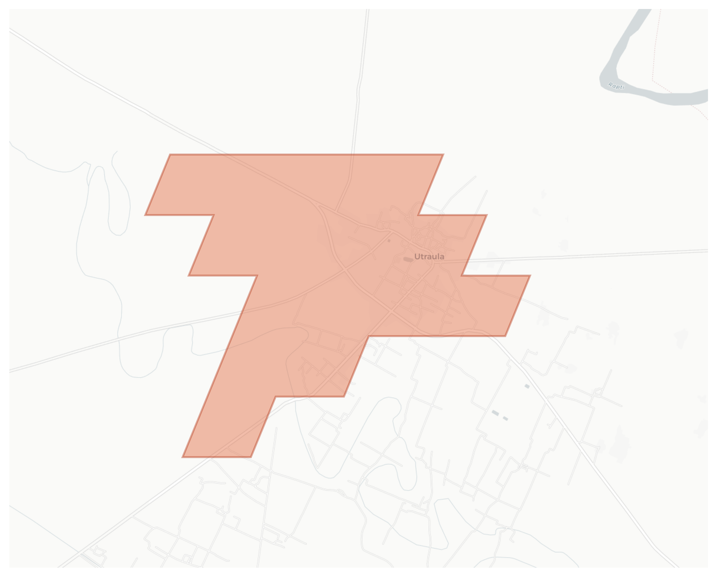 Utraula geographic map
