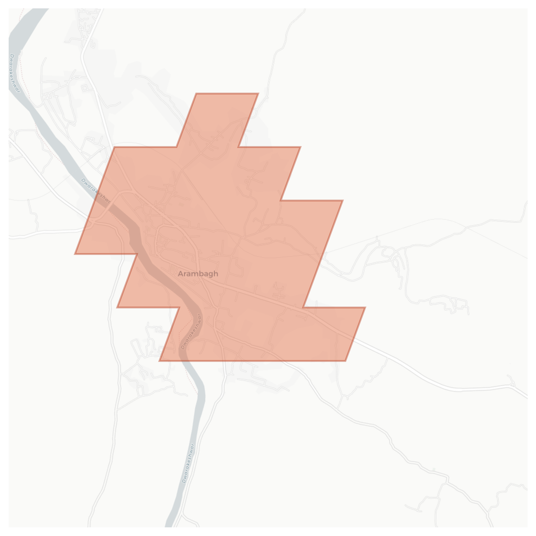Arambagh geographic map