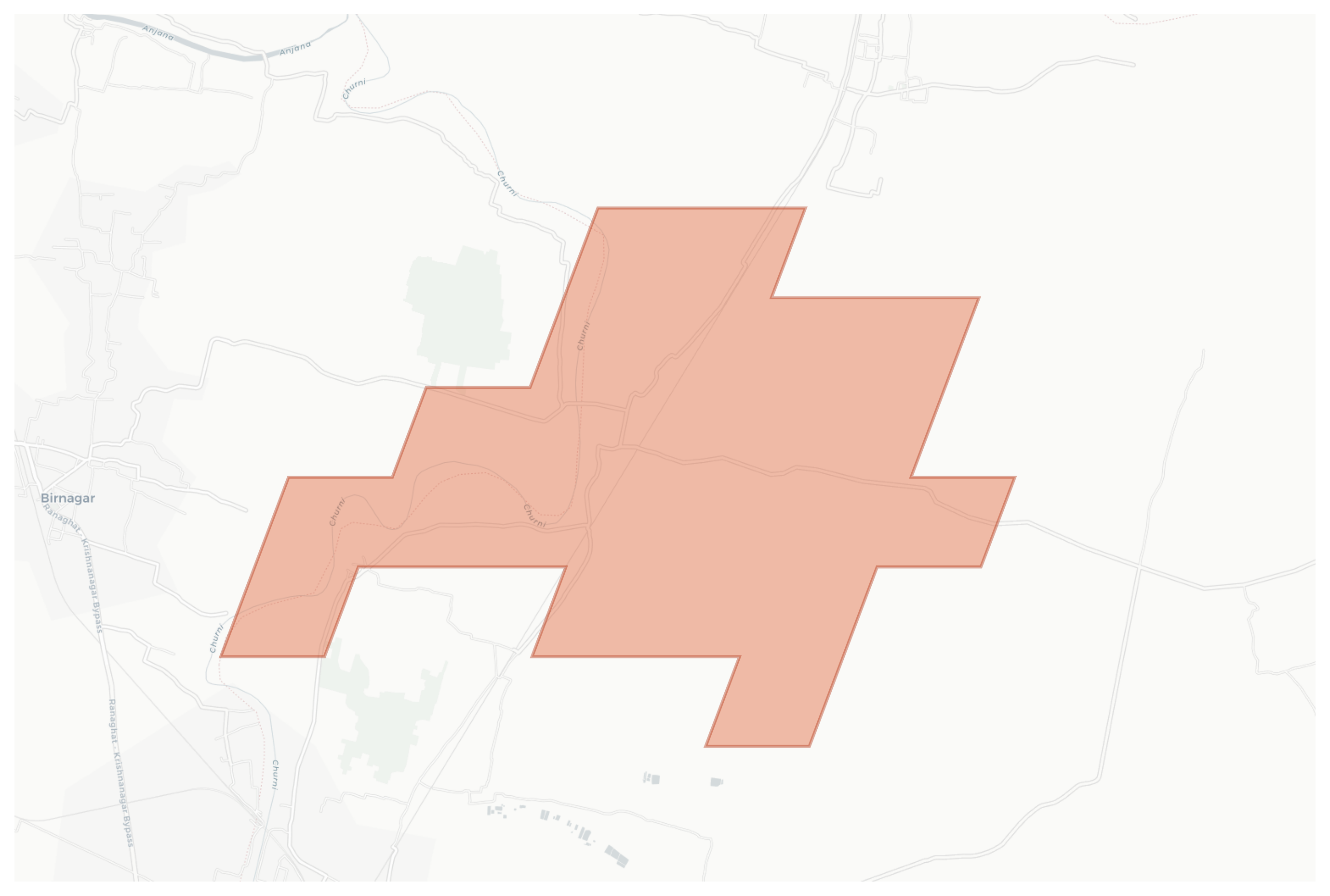 Aranghata geographic map