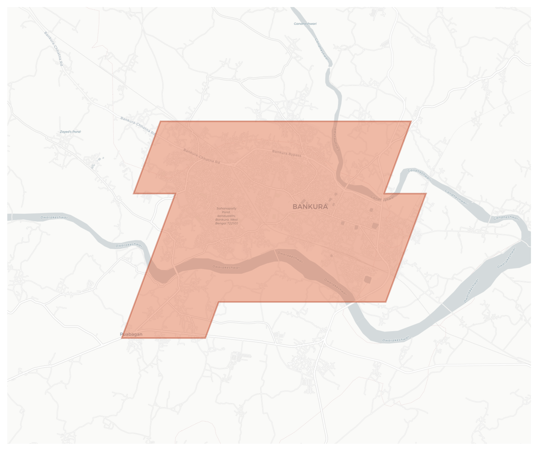 Bankura geographic map