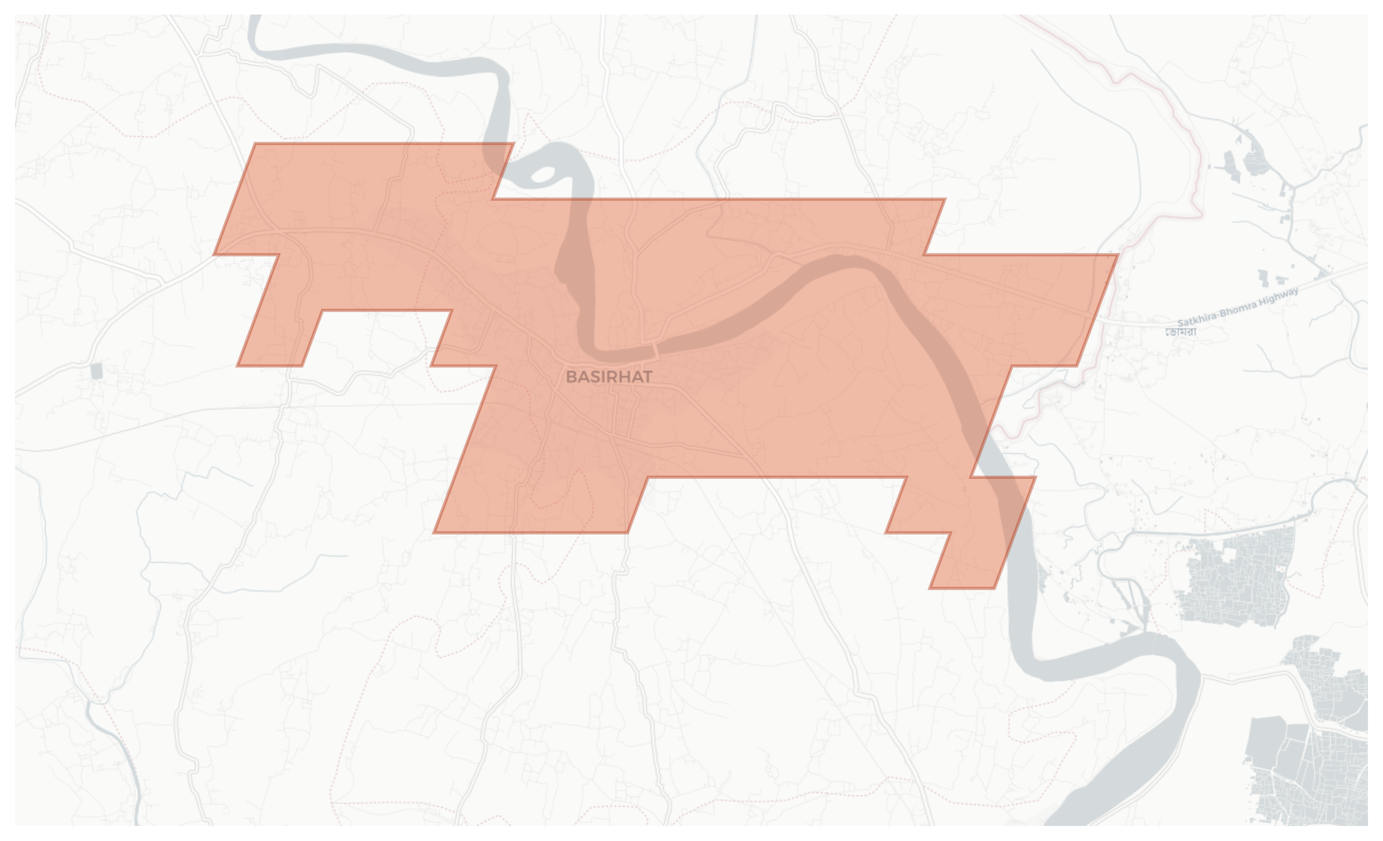 Basirhat geographic map