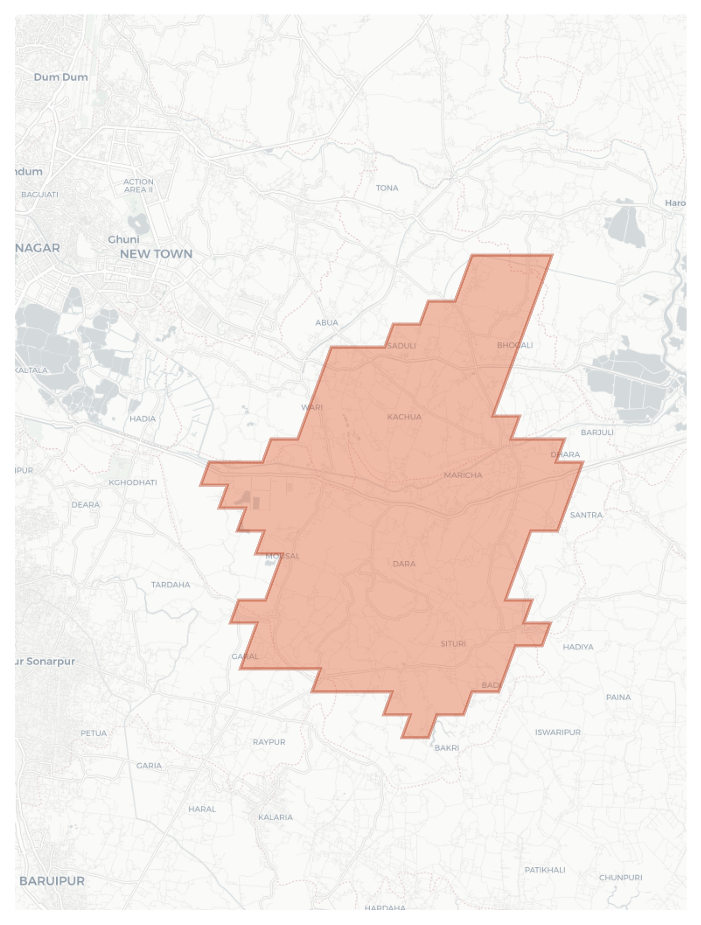 Bazarati geographic map