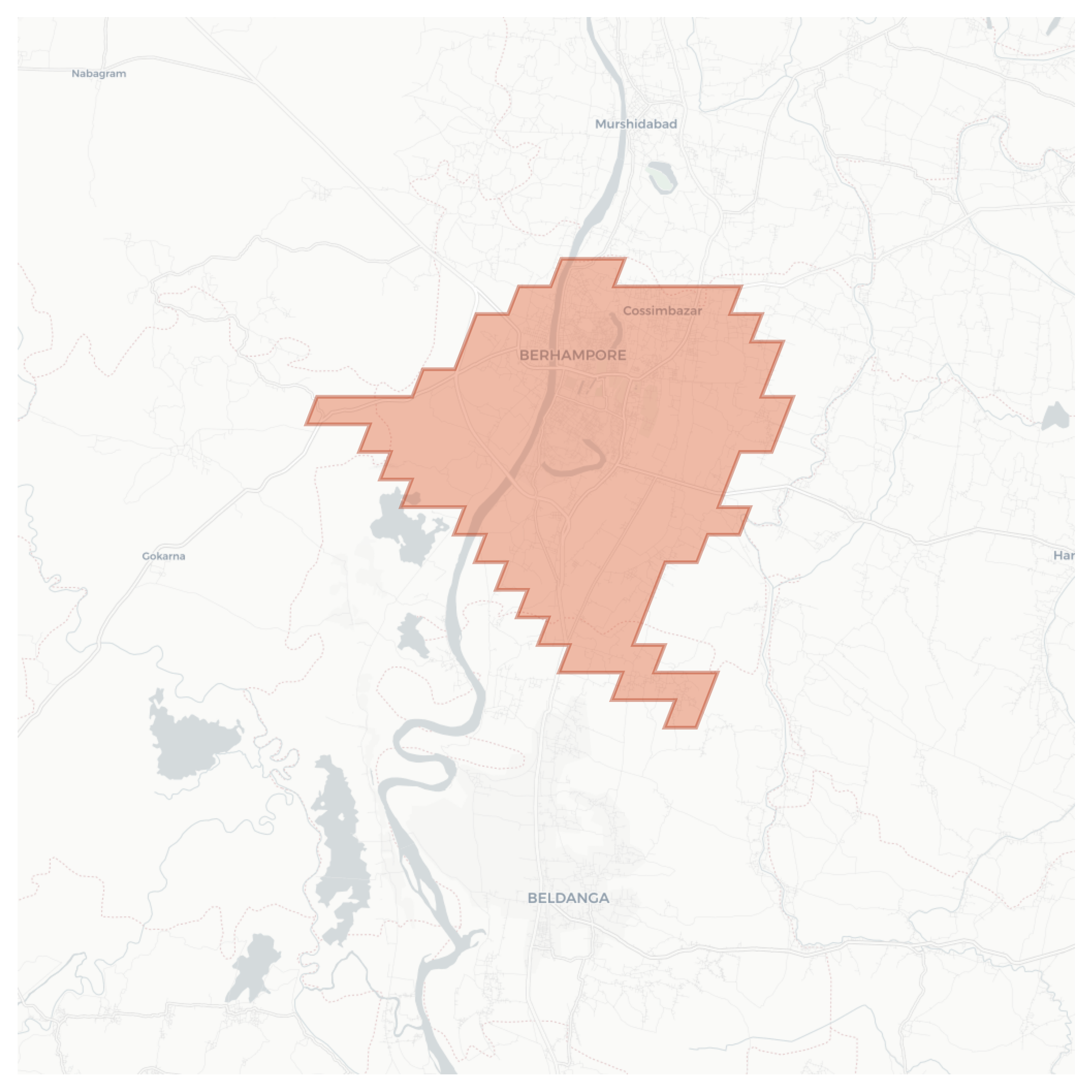 Berhampore geographic map