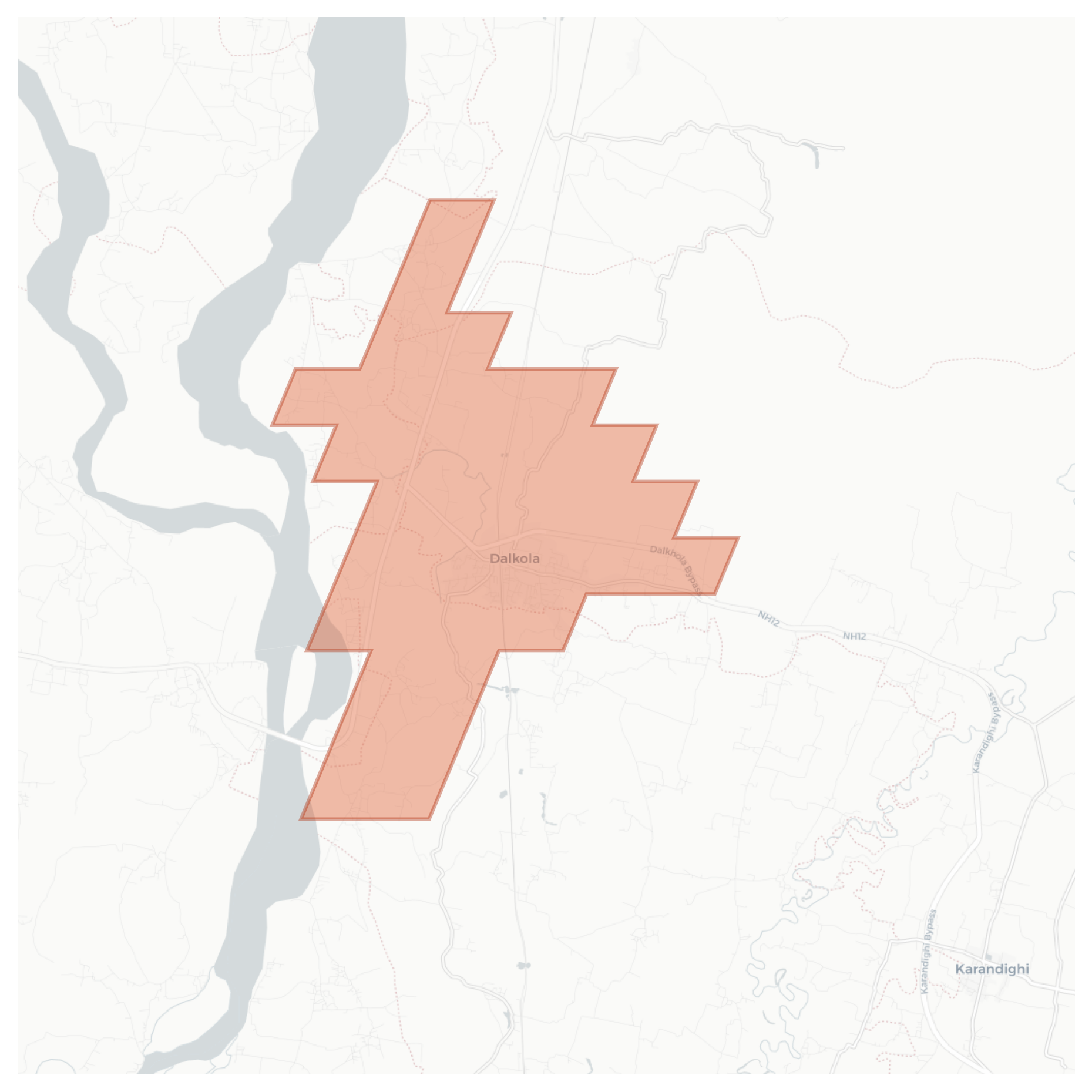 Dalkola geographic map