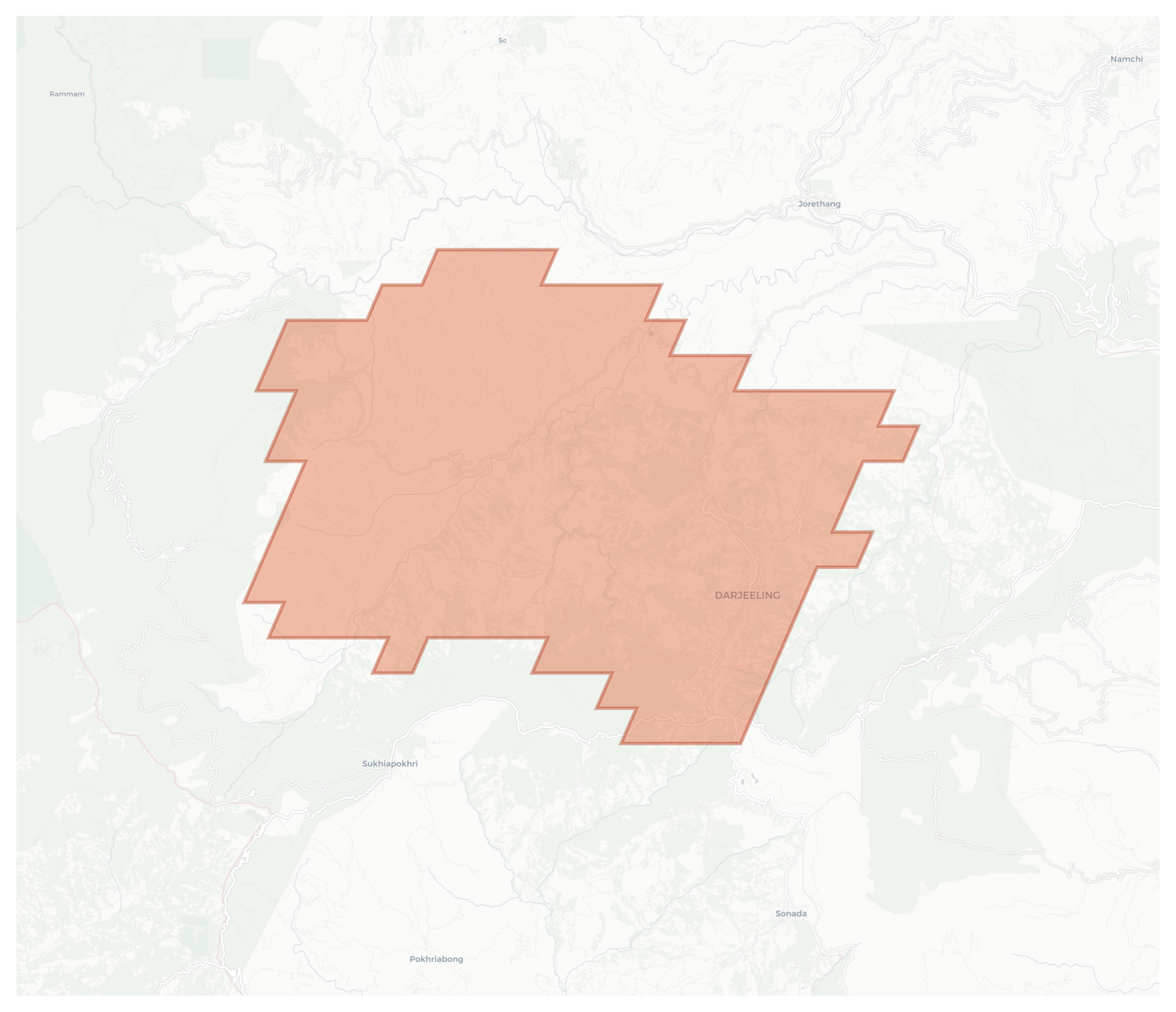 Darjeeling geographic map