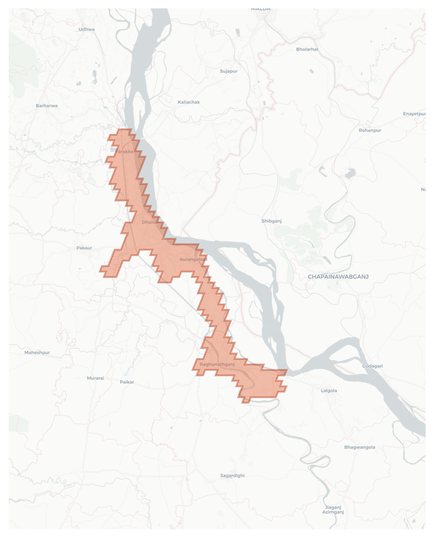 Dhulian geographic map