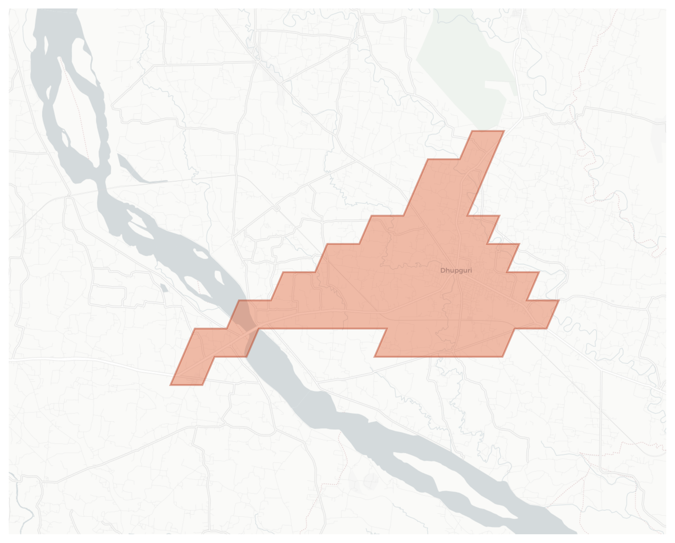Dhupguri geographic map