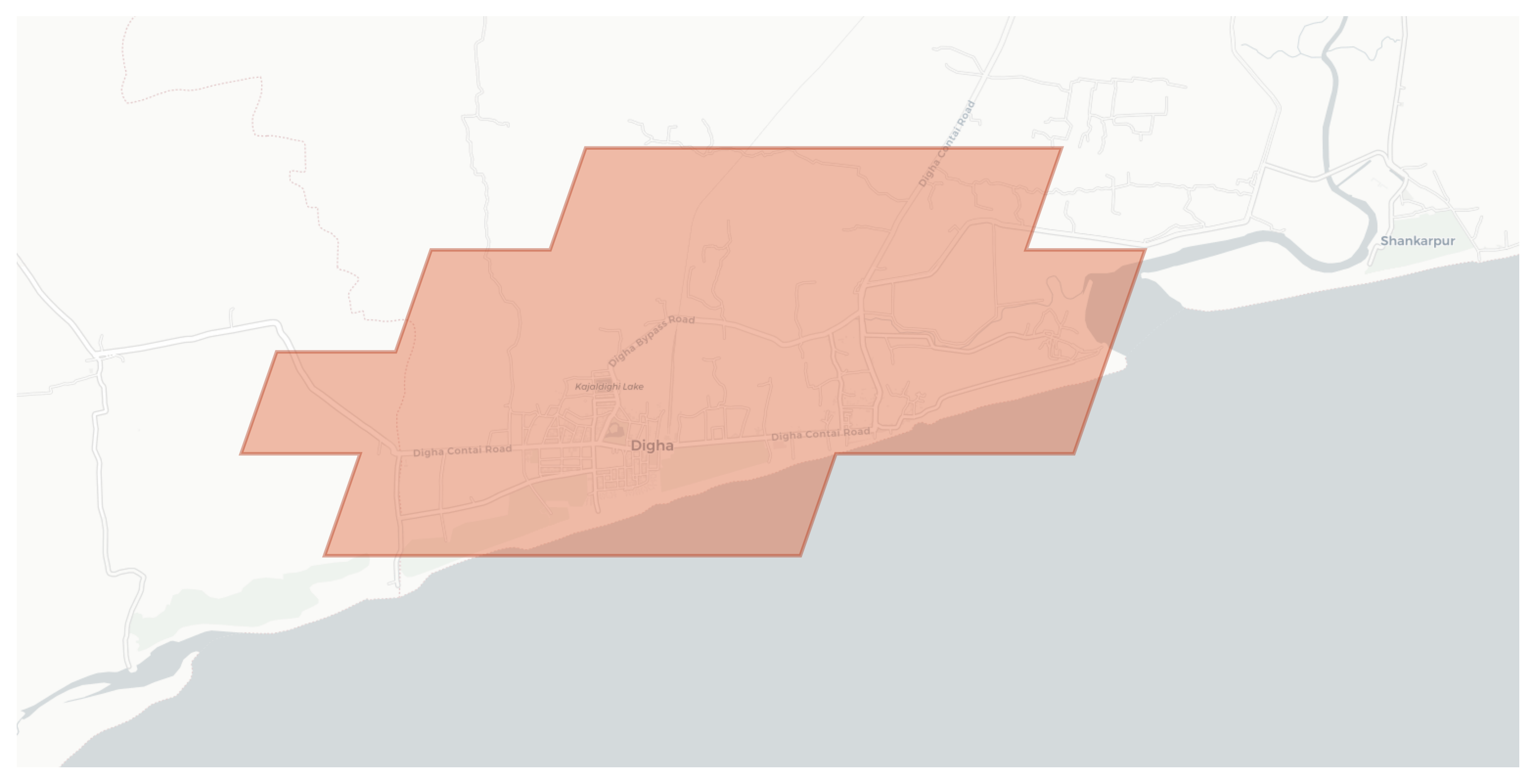 Digha geographic map