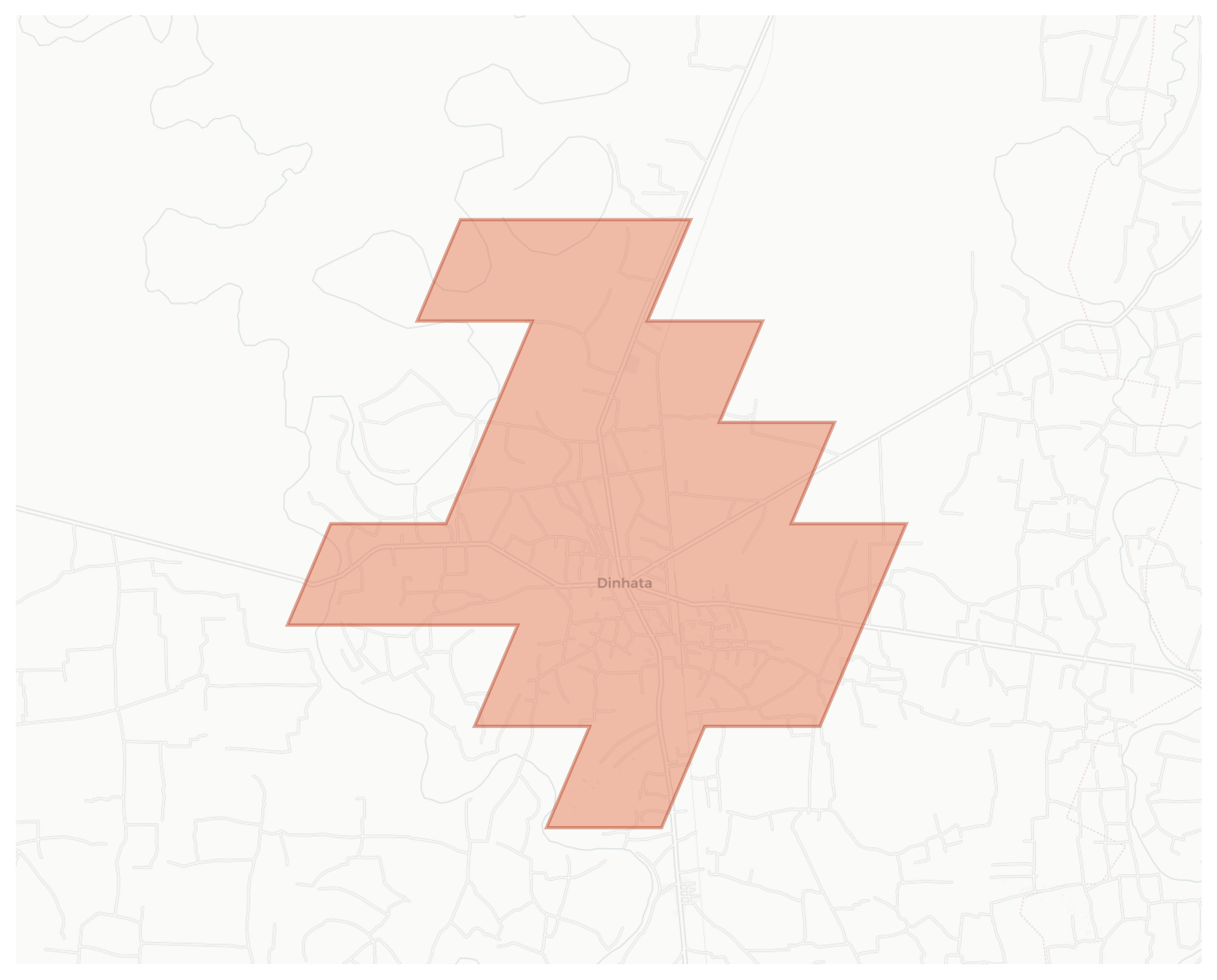 Dinhata geographic map