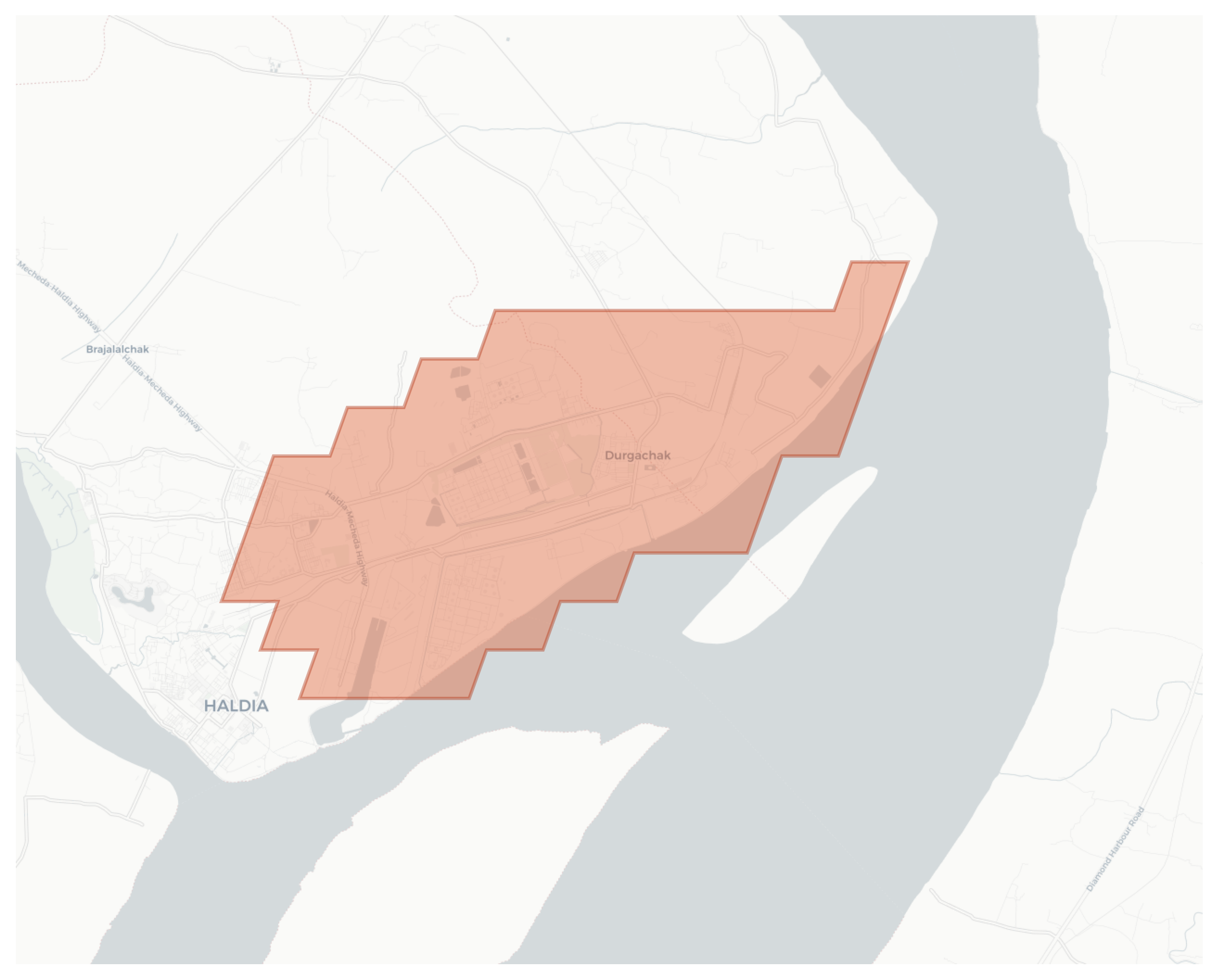 Durgachak geographic map