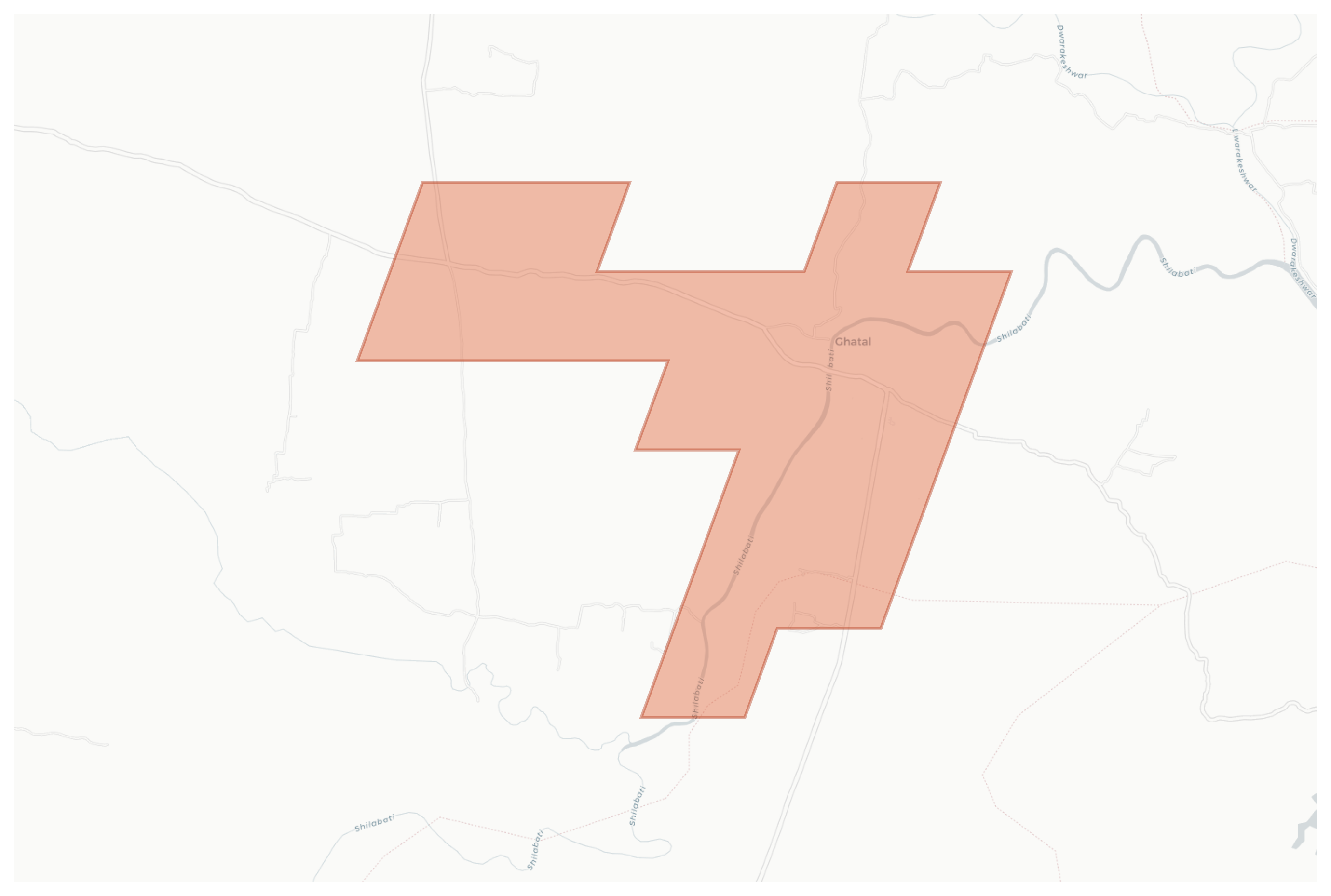 Ghatal geographic map