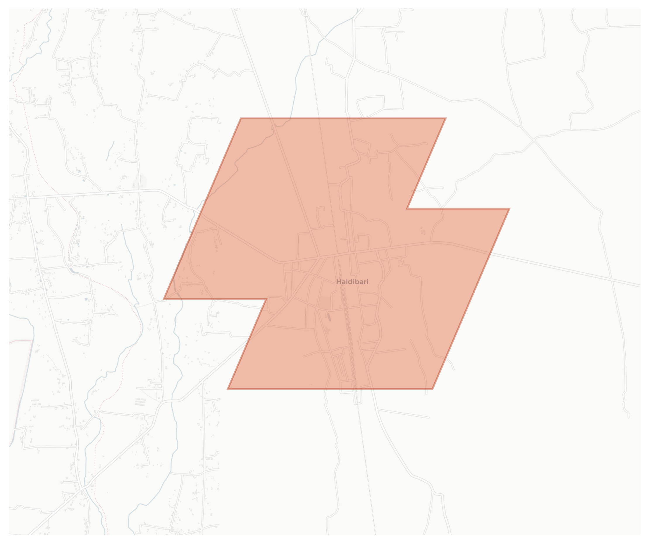 Haldibari geographic map