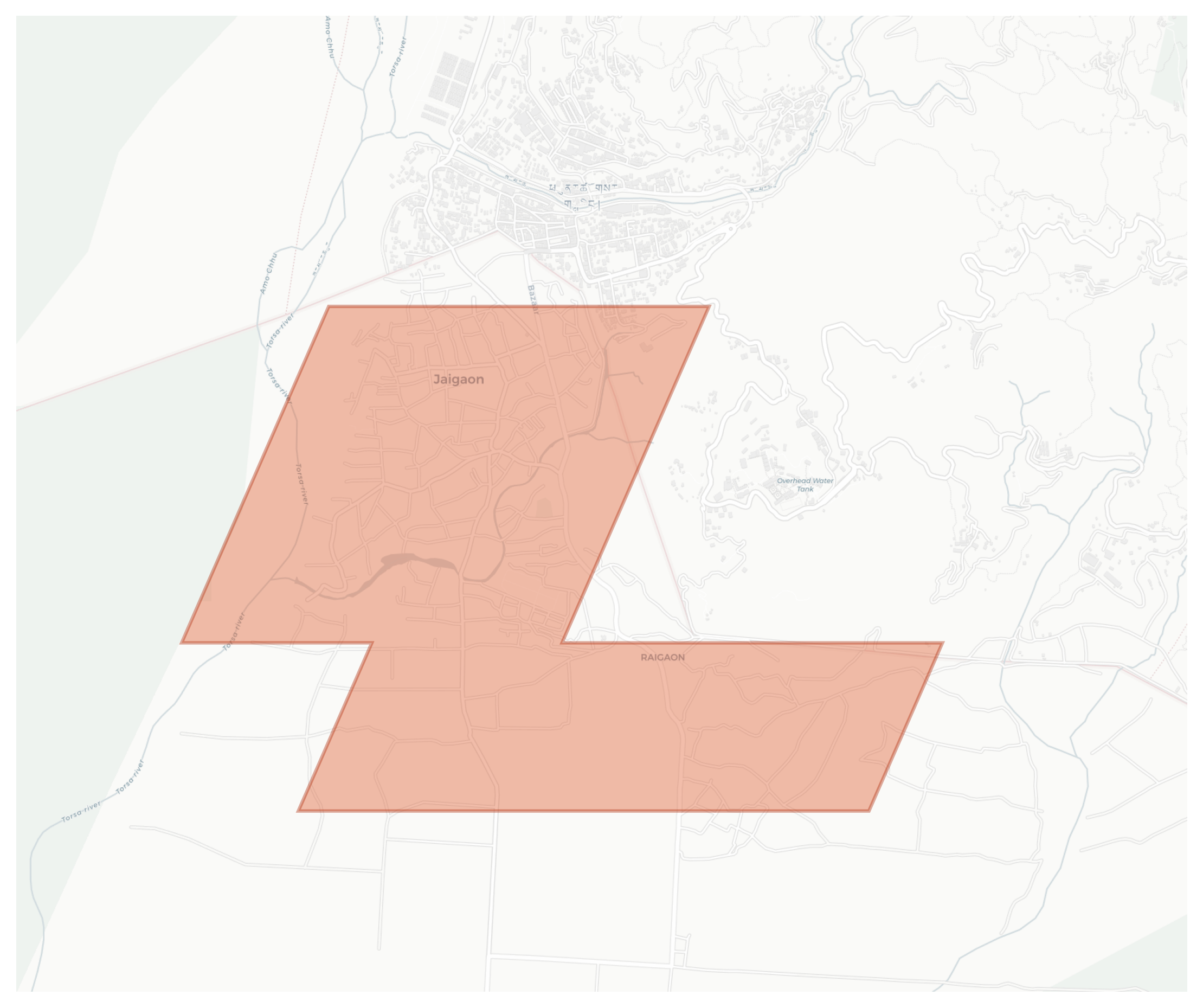 Jaigaon geographic map