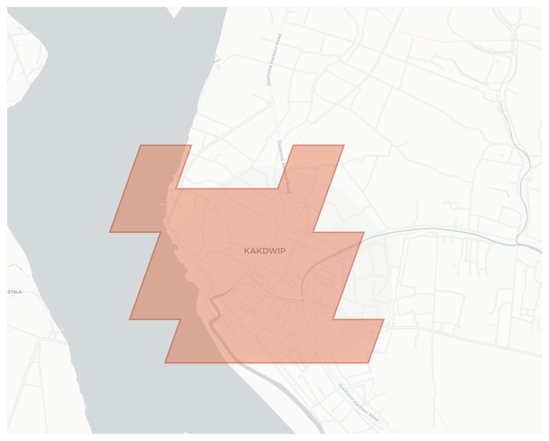 Kakdwip geographic map