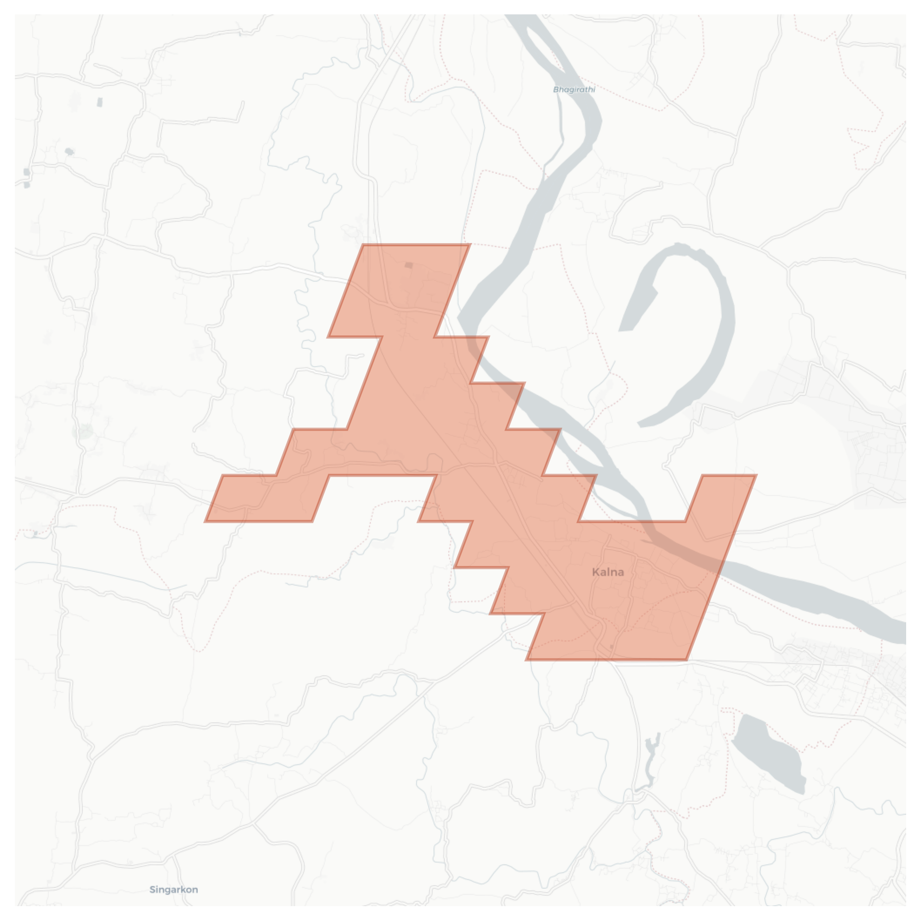 Kalna geographic map