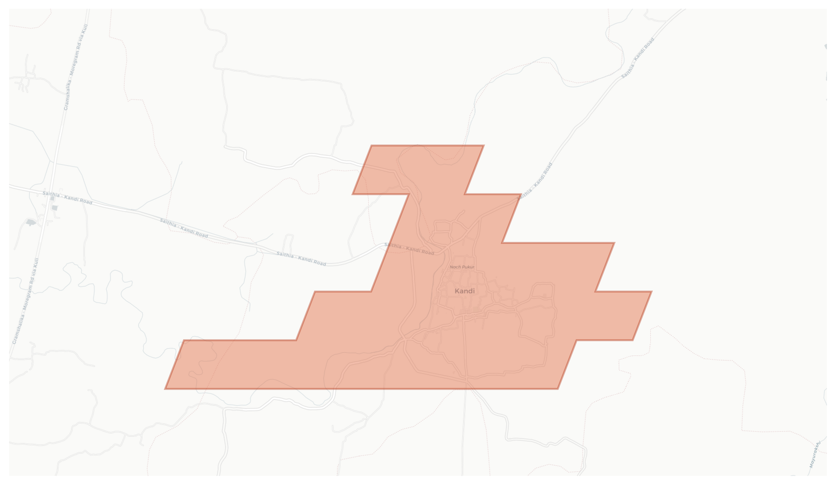 Kandi geographic map