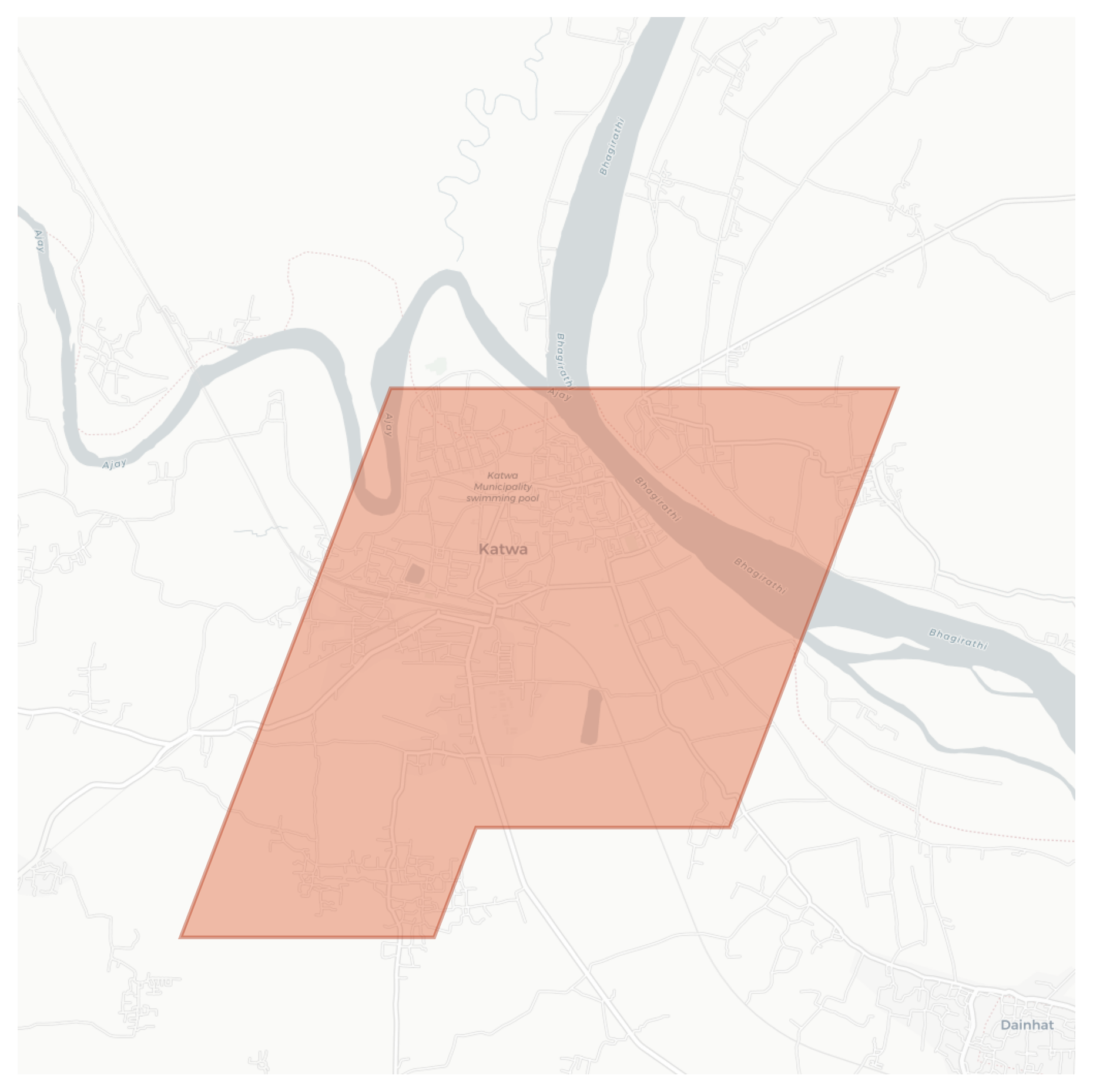 Katwa geographic map