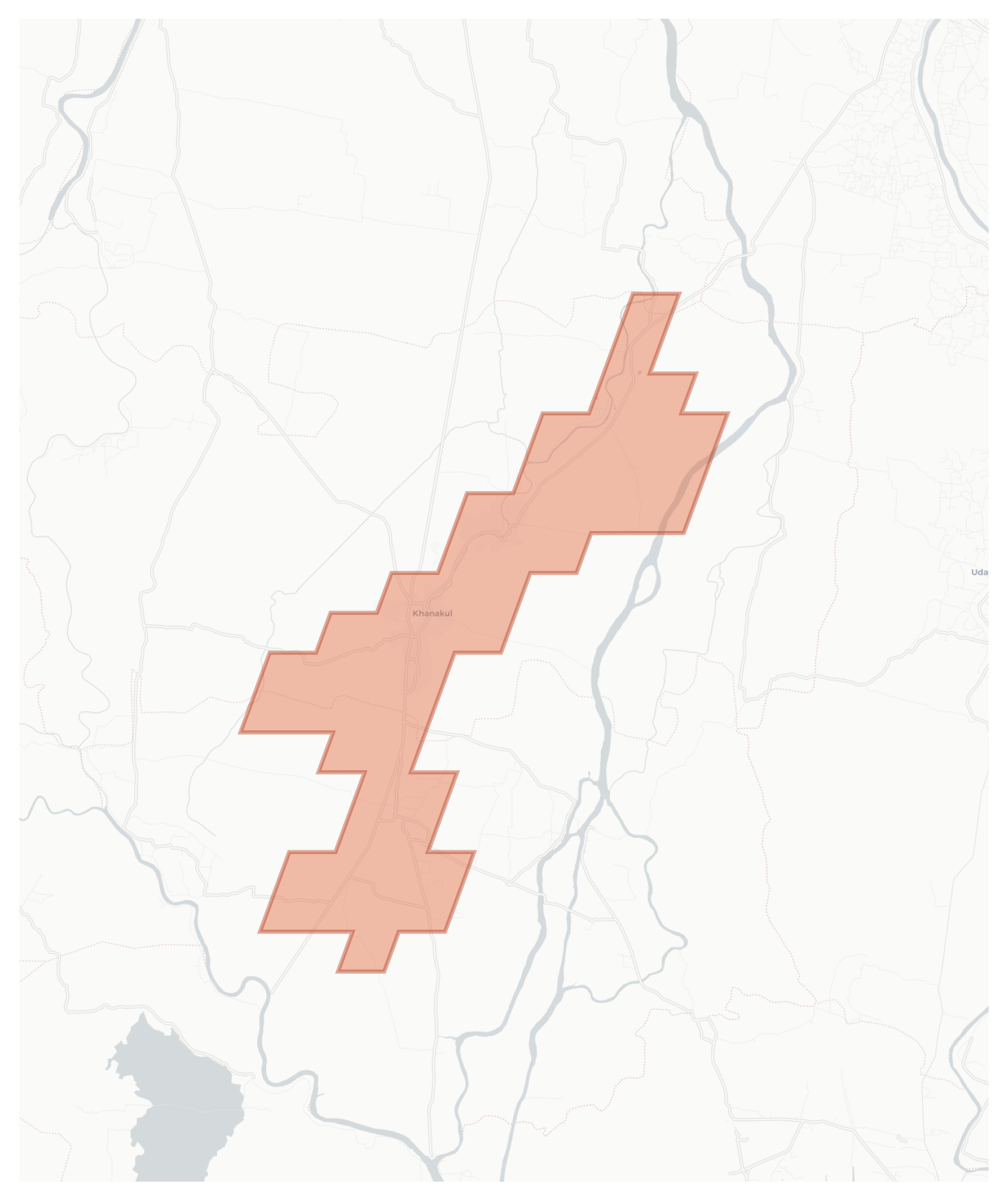 Khanakul geographic map