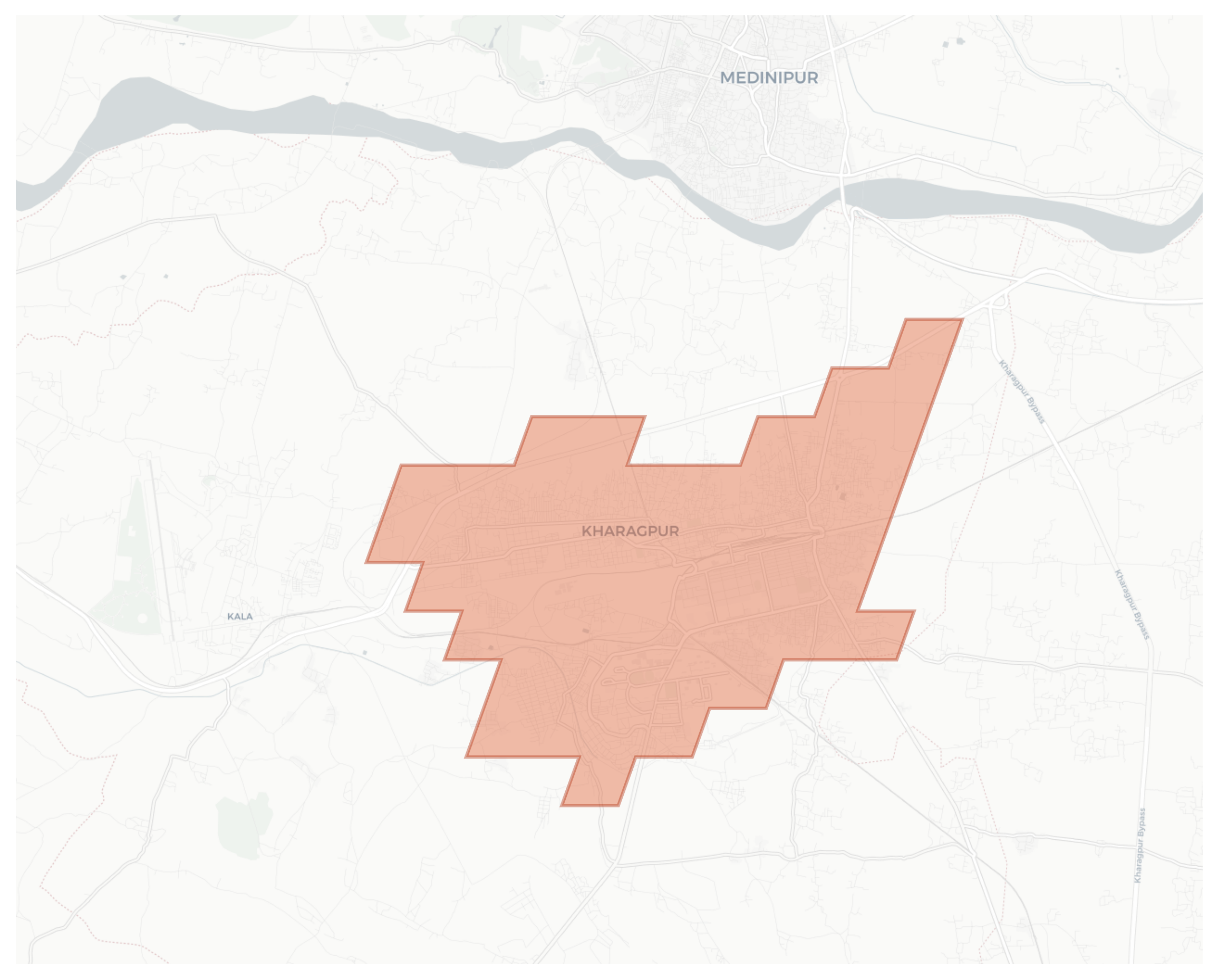 Kharagpur geographic map