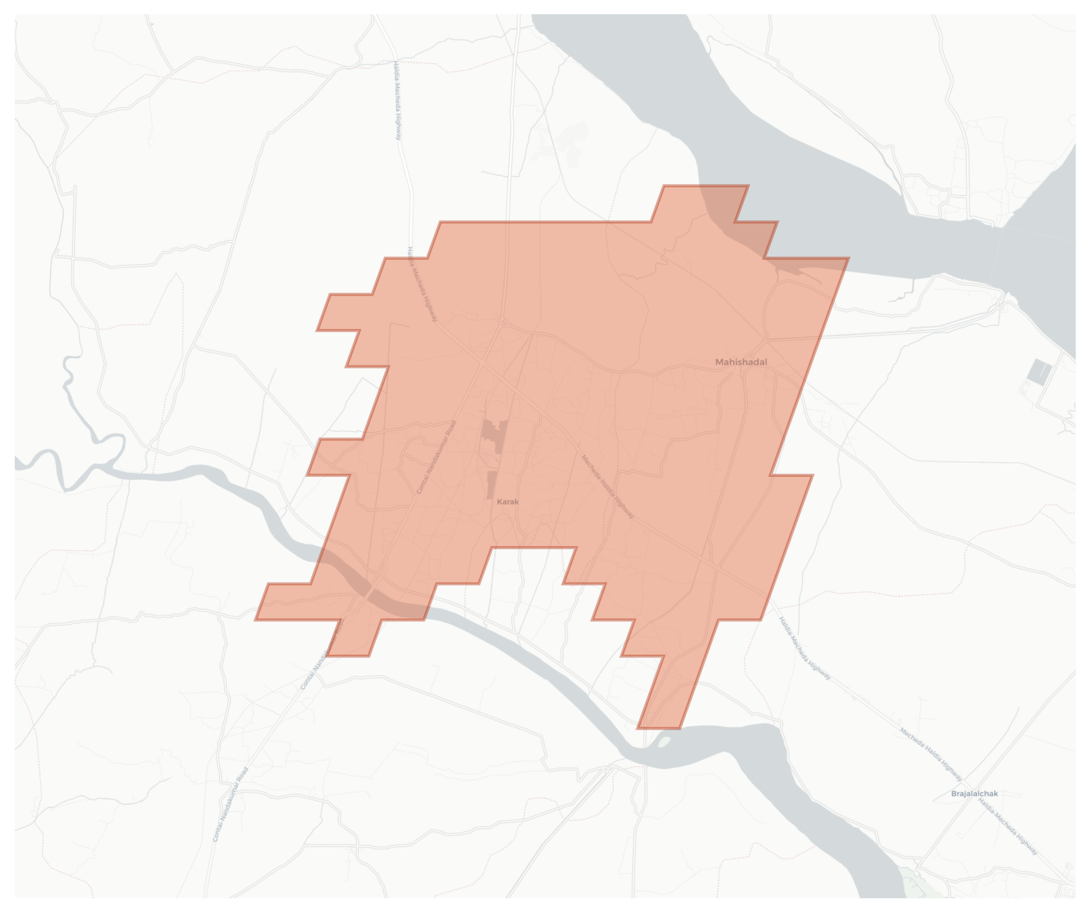 Mahishadal geographic map