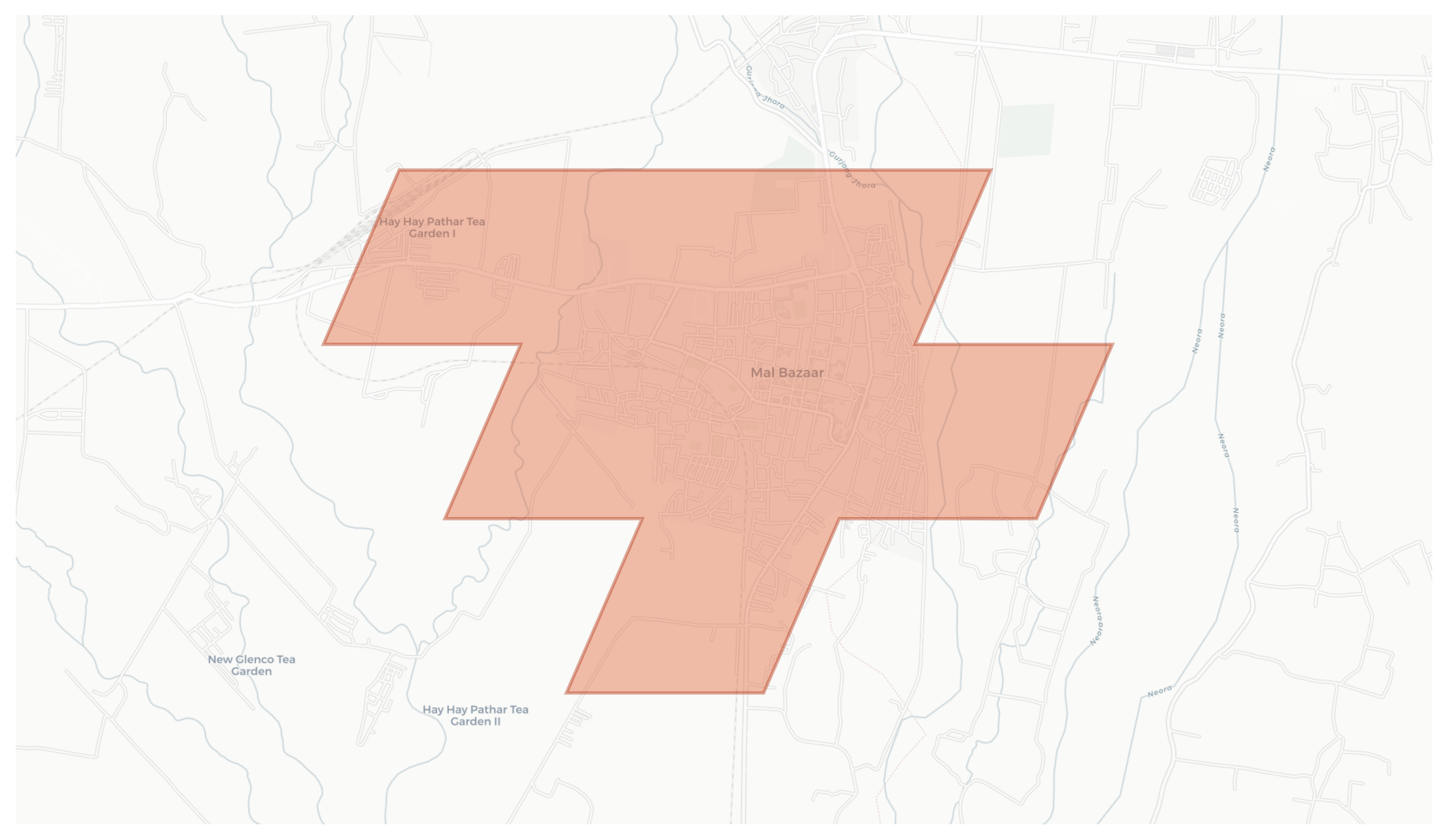 Mal Bazaar geographic map