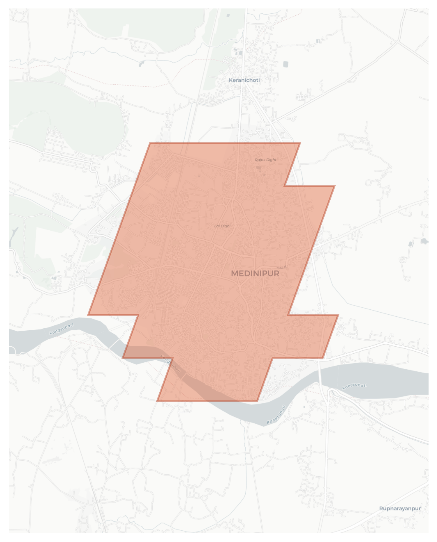 Medinipur geographic map