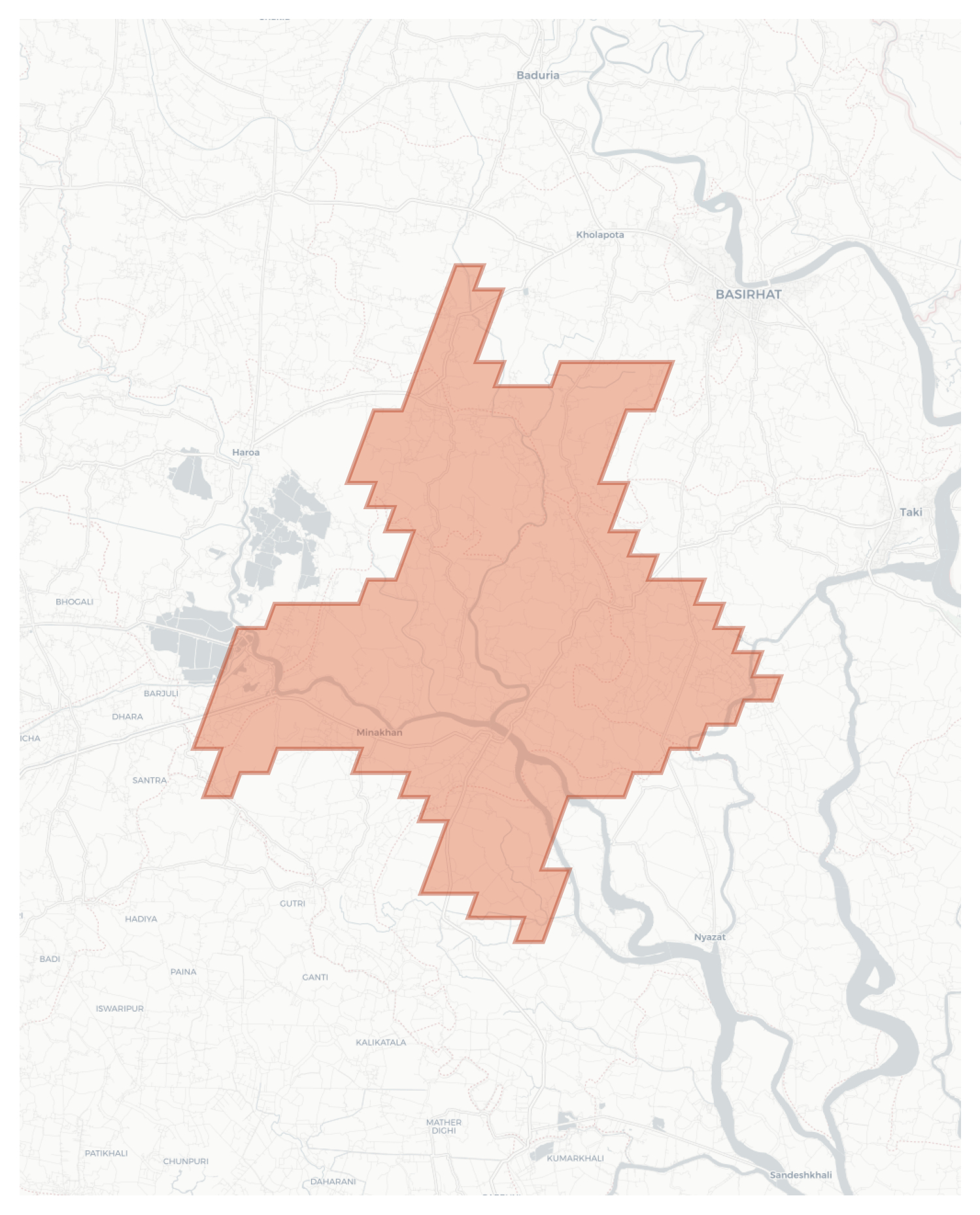 Minakhan geographic map