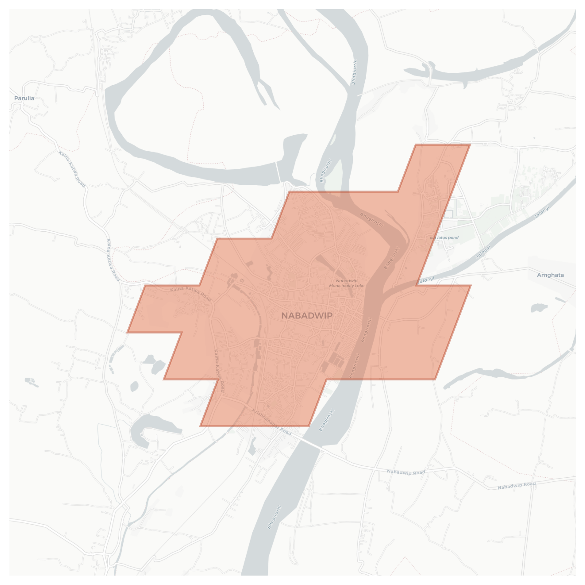 Nabadwip geographic map