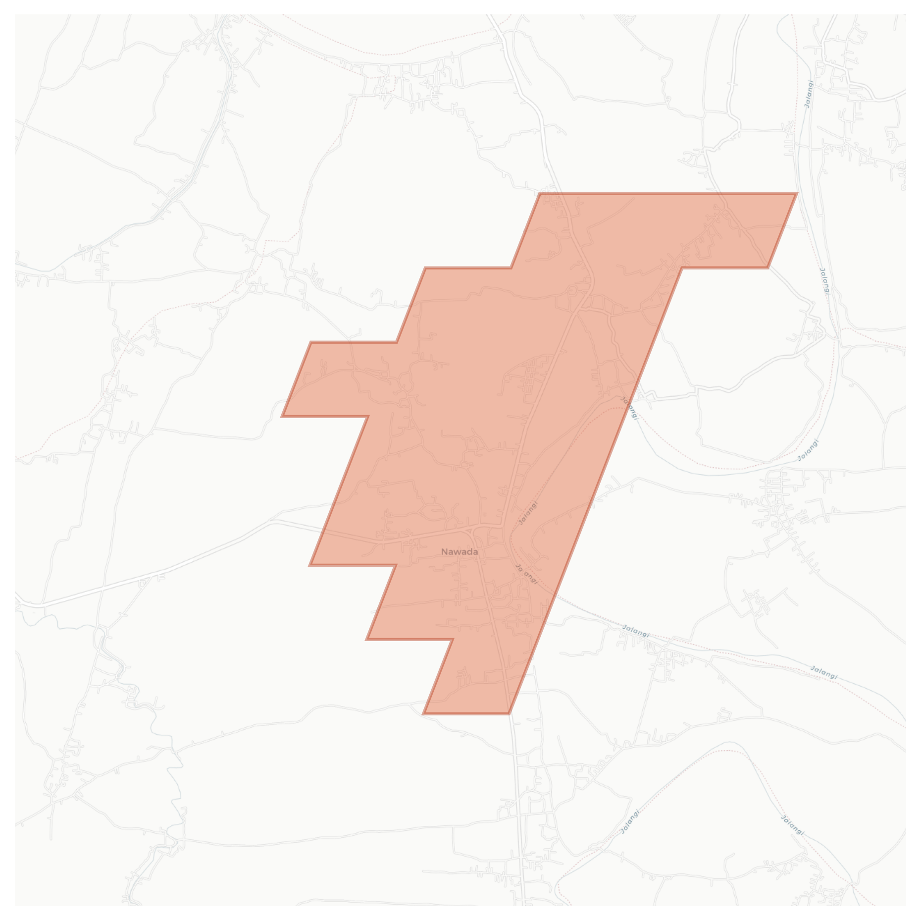 Nawada geographic map