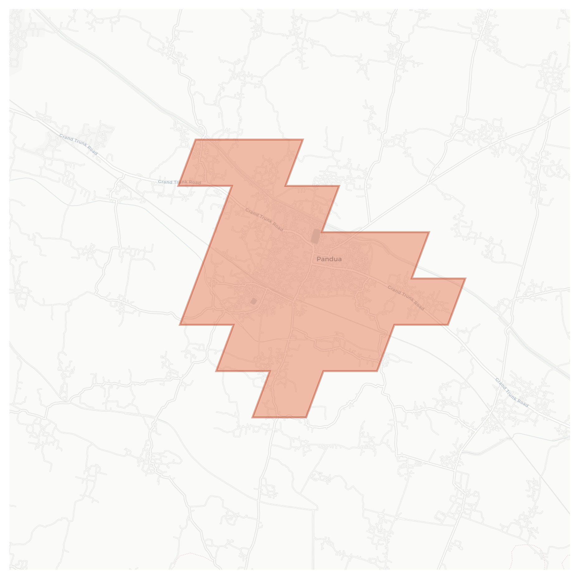 Pandua geographic map