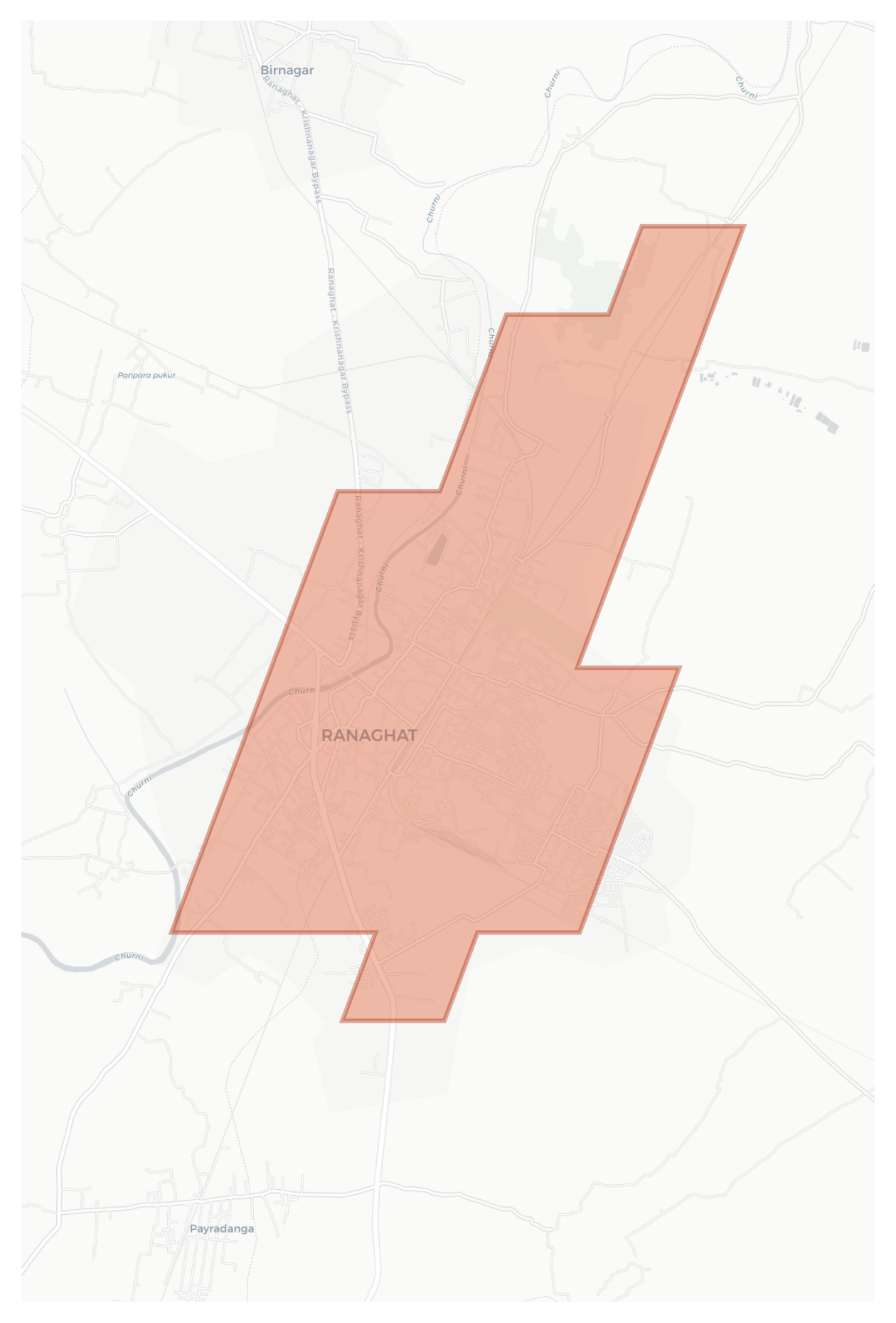 Ranaghat geographic map