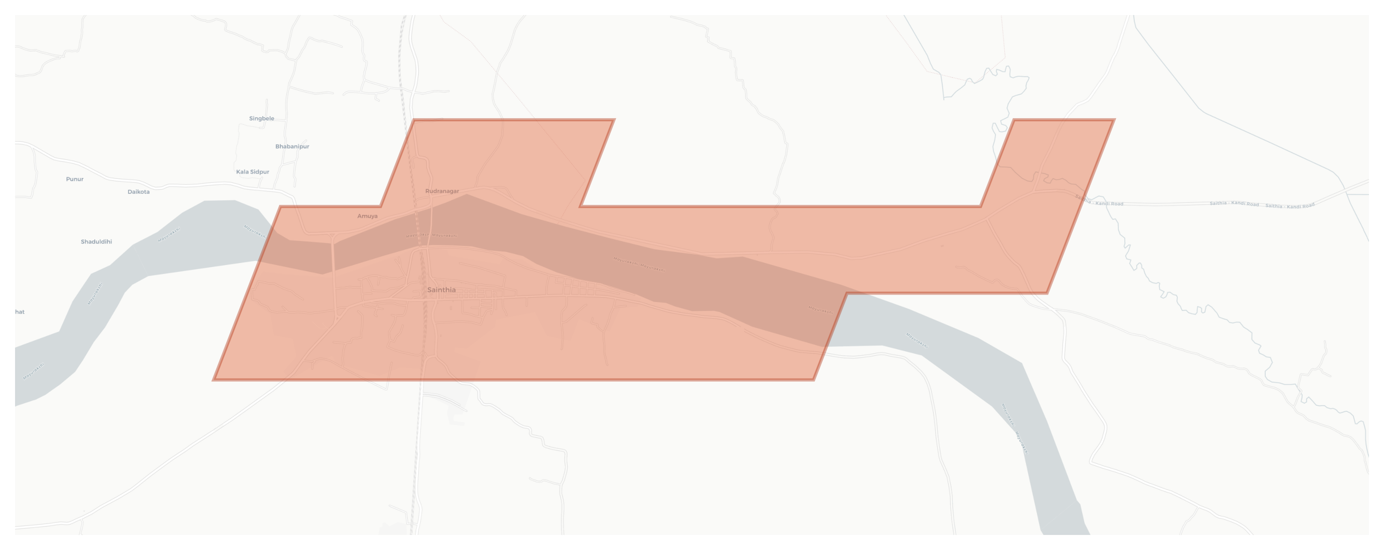 Sainthia geographic map