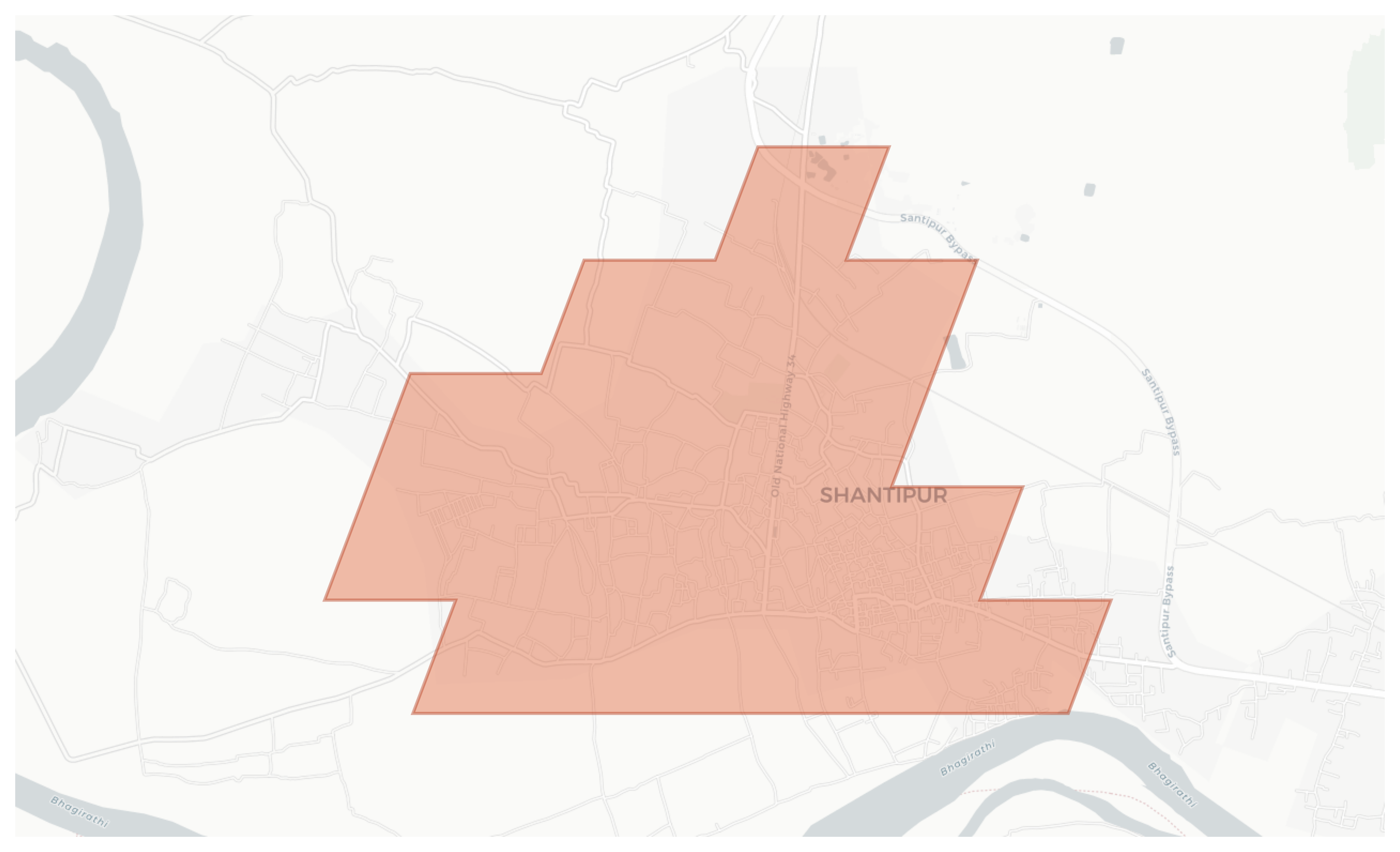 Shantipur geographic map