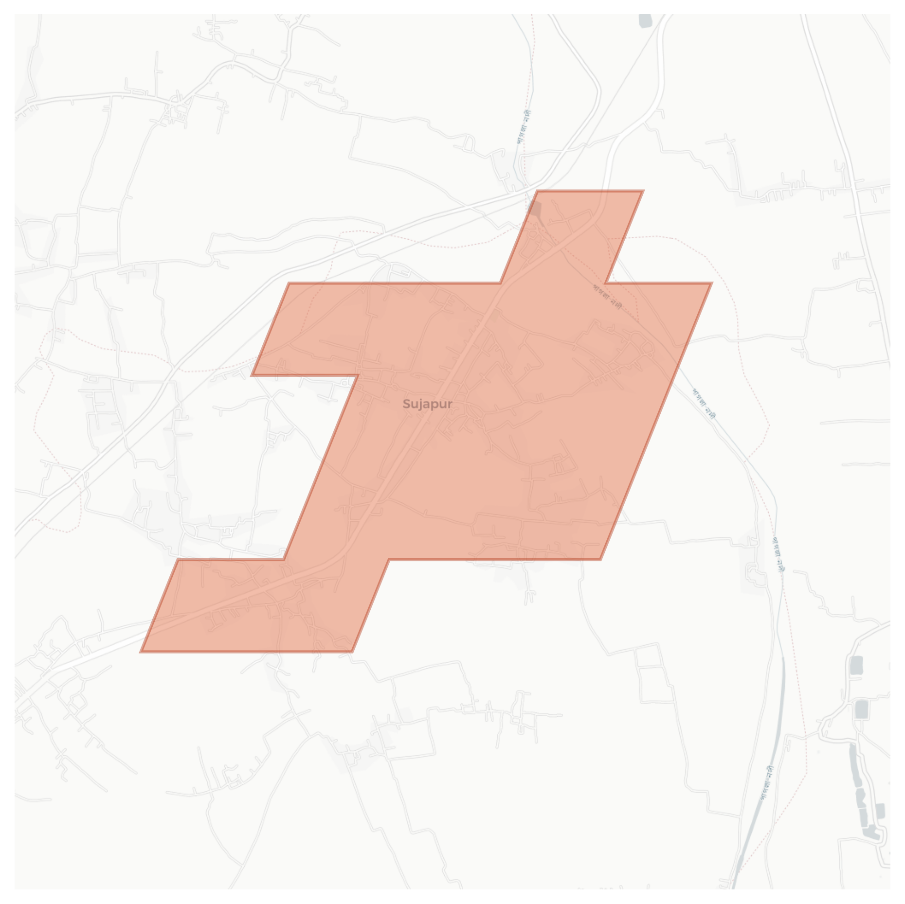 Sujapur geographic map