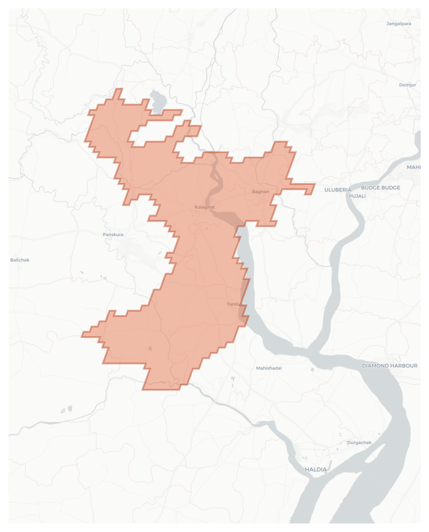 Tamluk geographic map