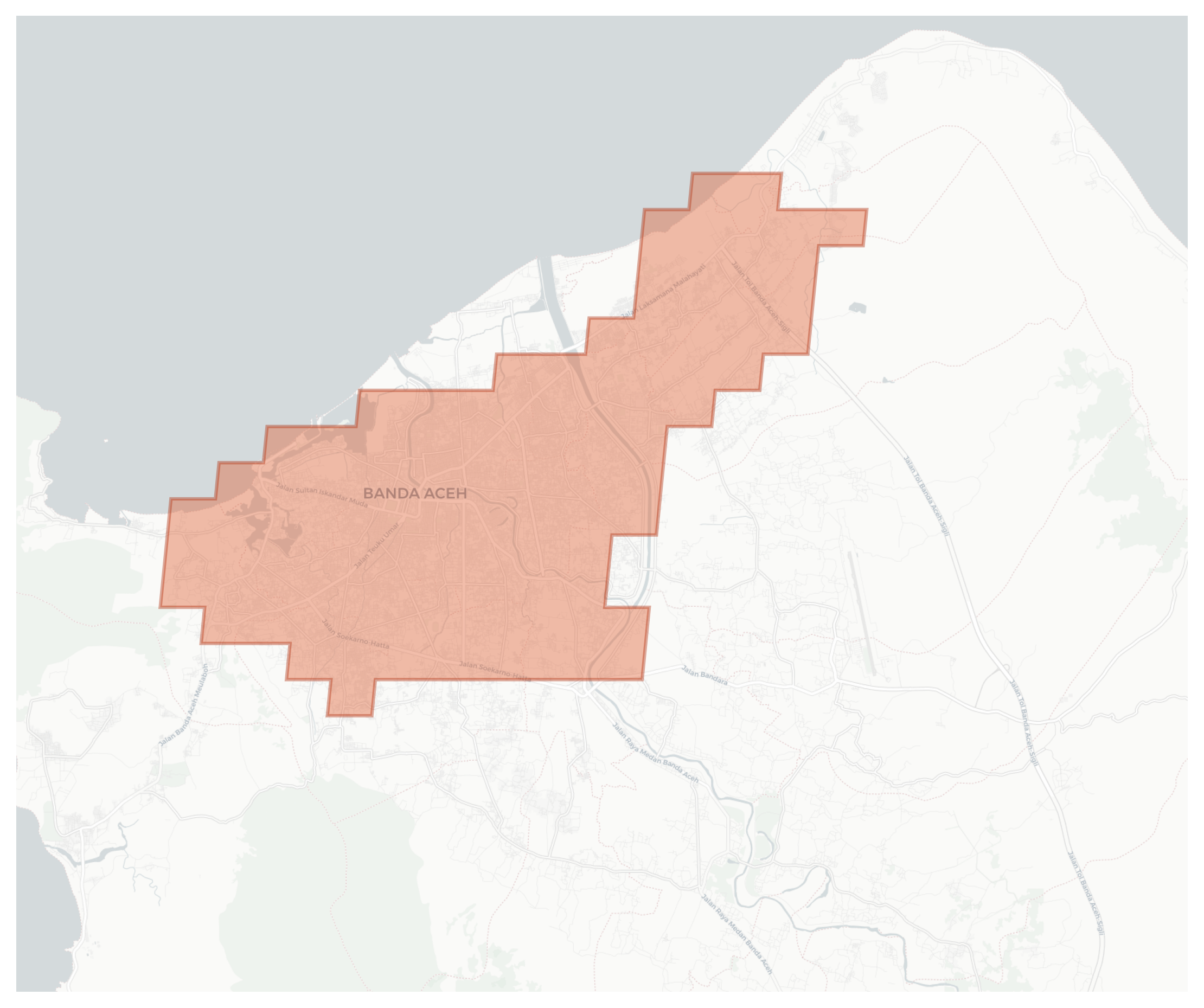 Banda Aceh geographic map