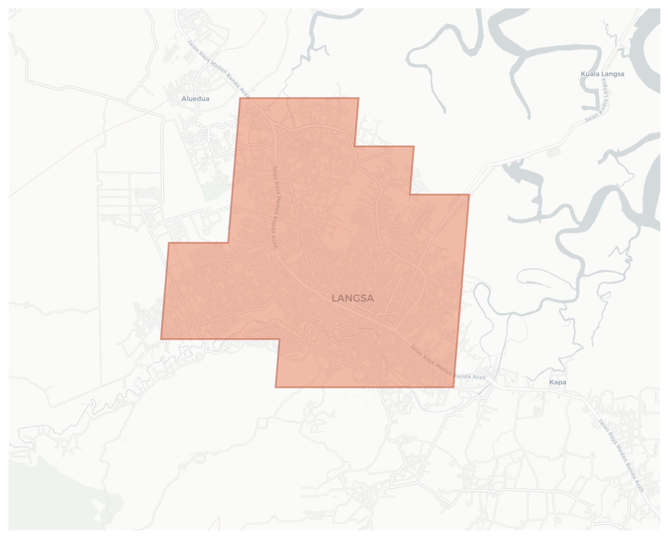 Langsa geographic map