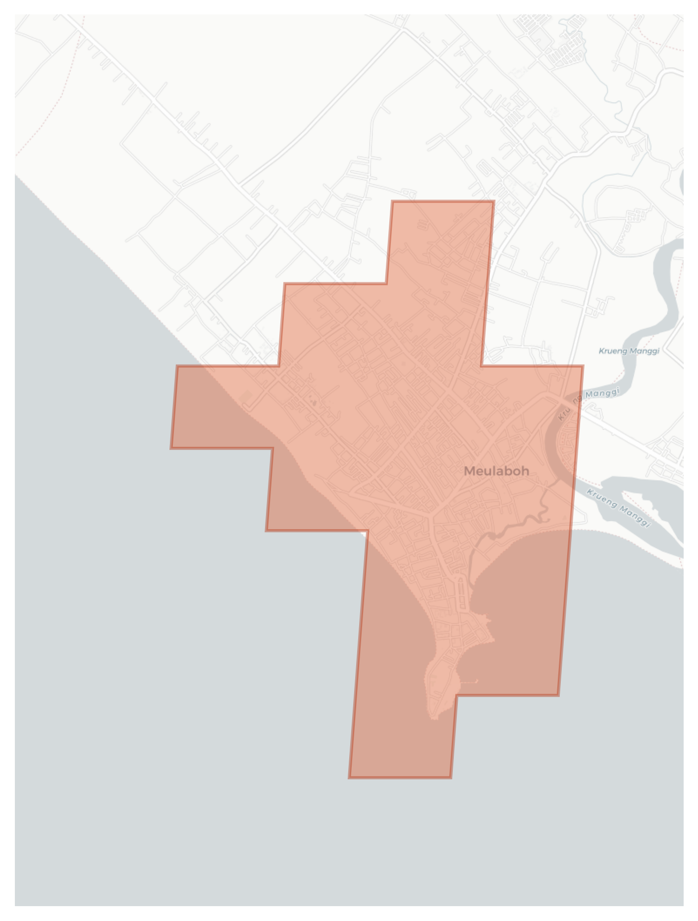 Meulaboh geographic map