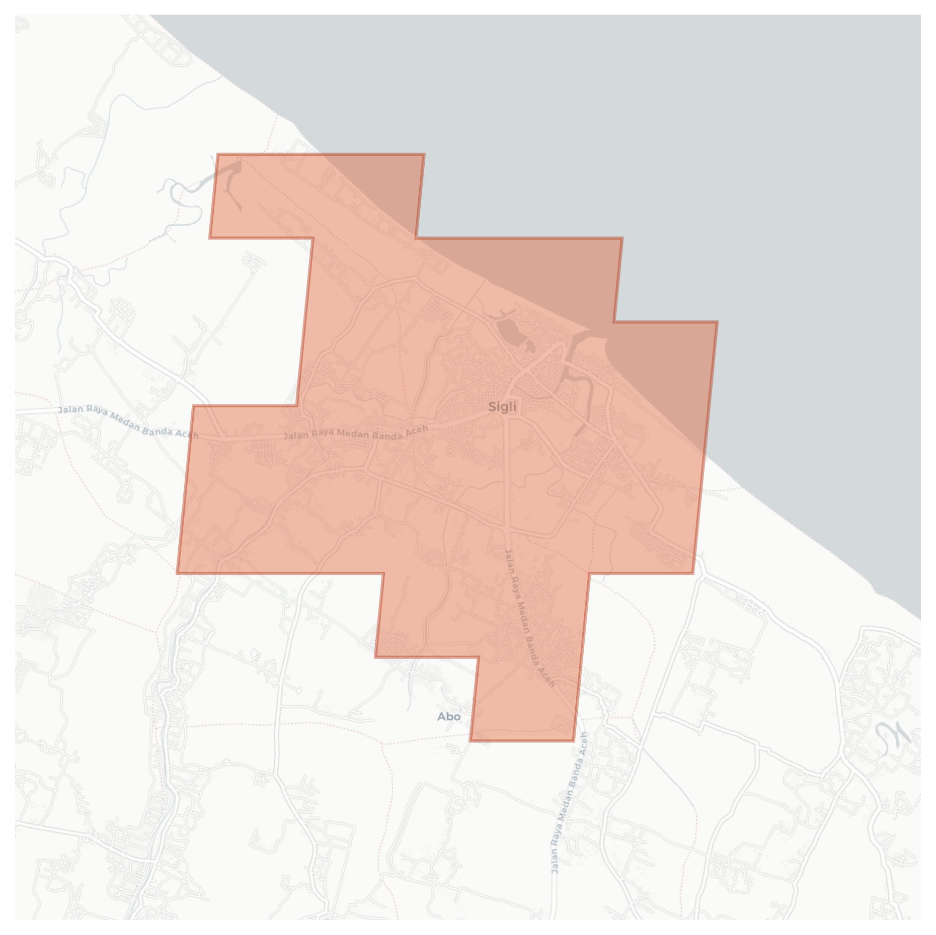 Sigli geographic map