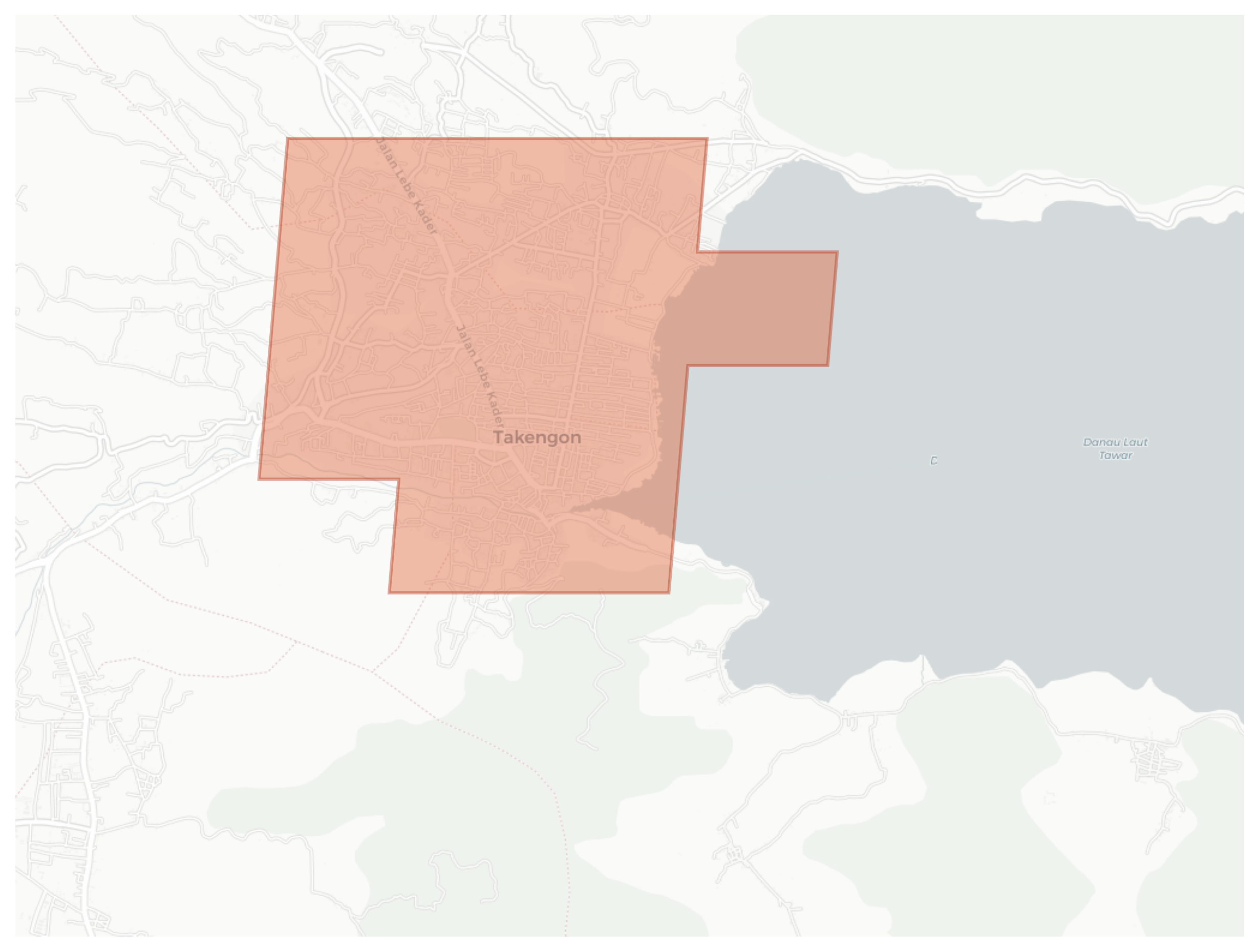 Takengon geographic map