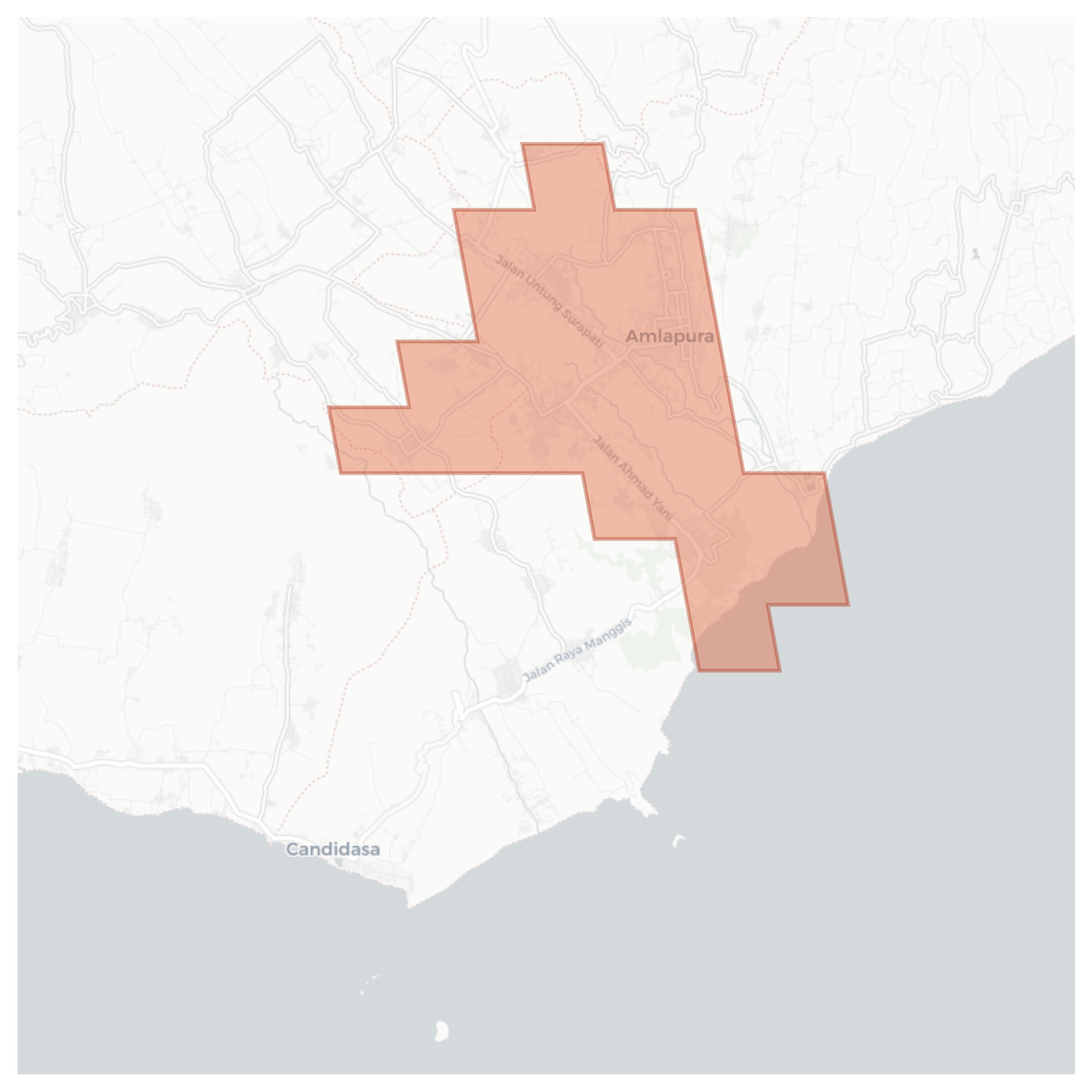 Karangasem geographic map