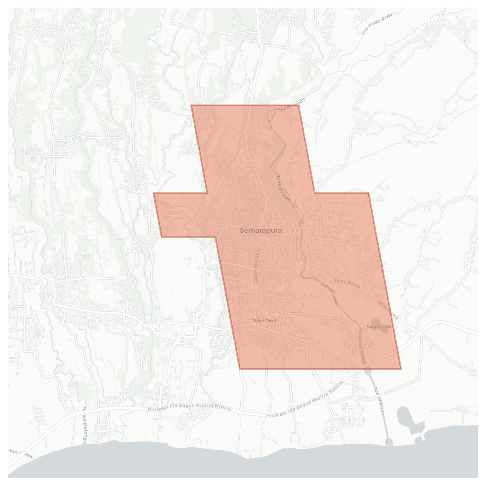 Semarapura geographic map