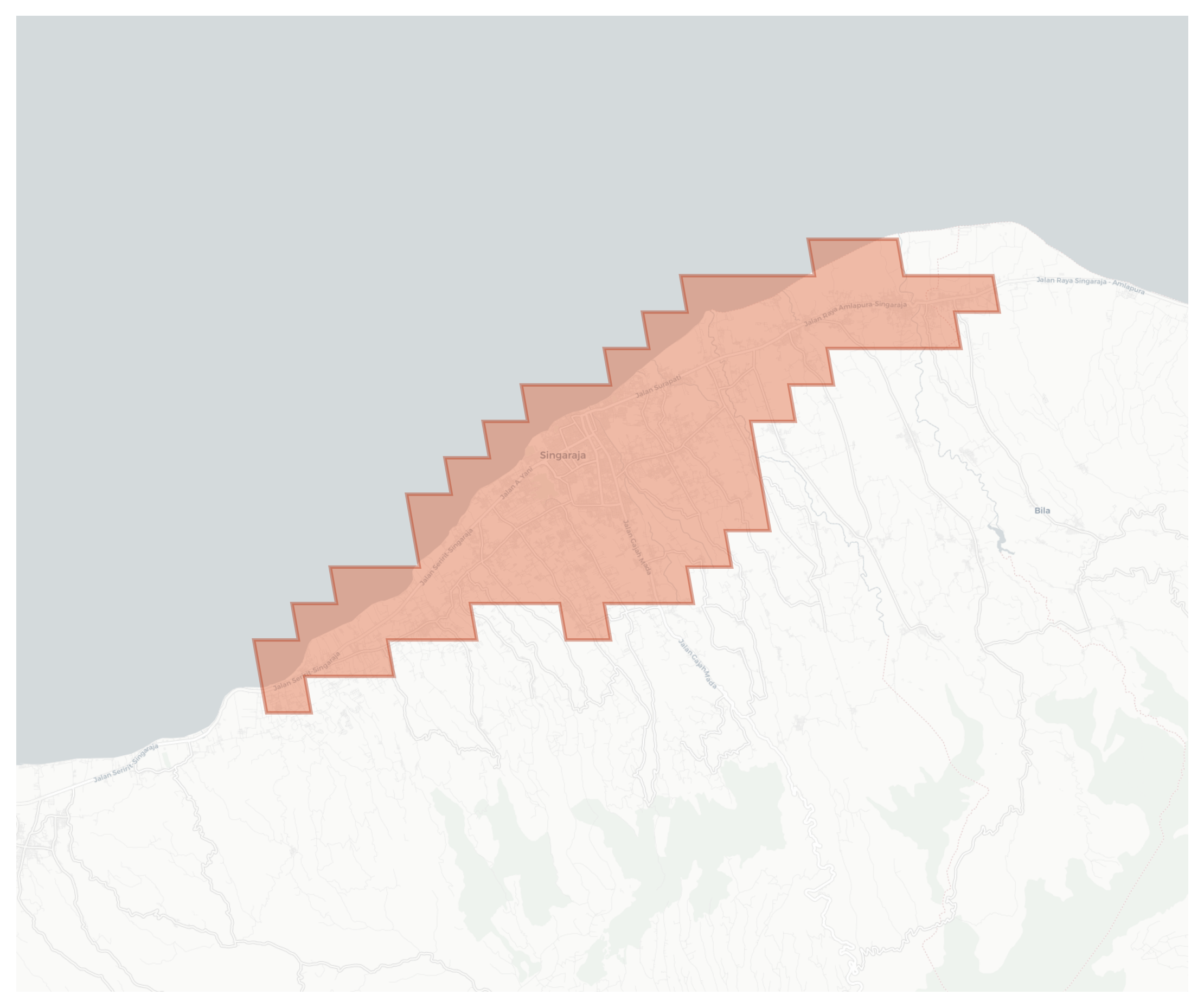 Singaraja geographic map