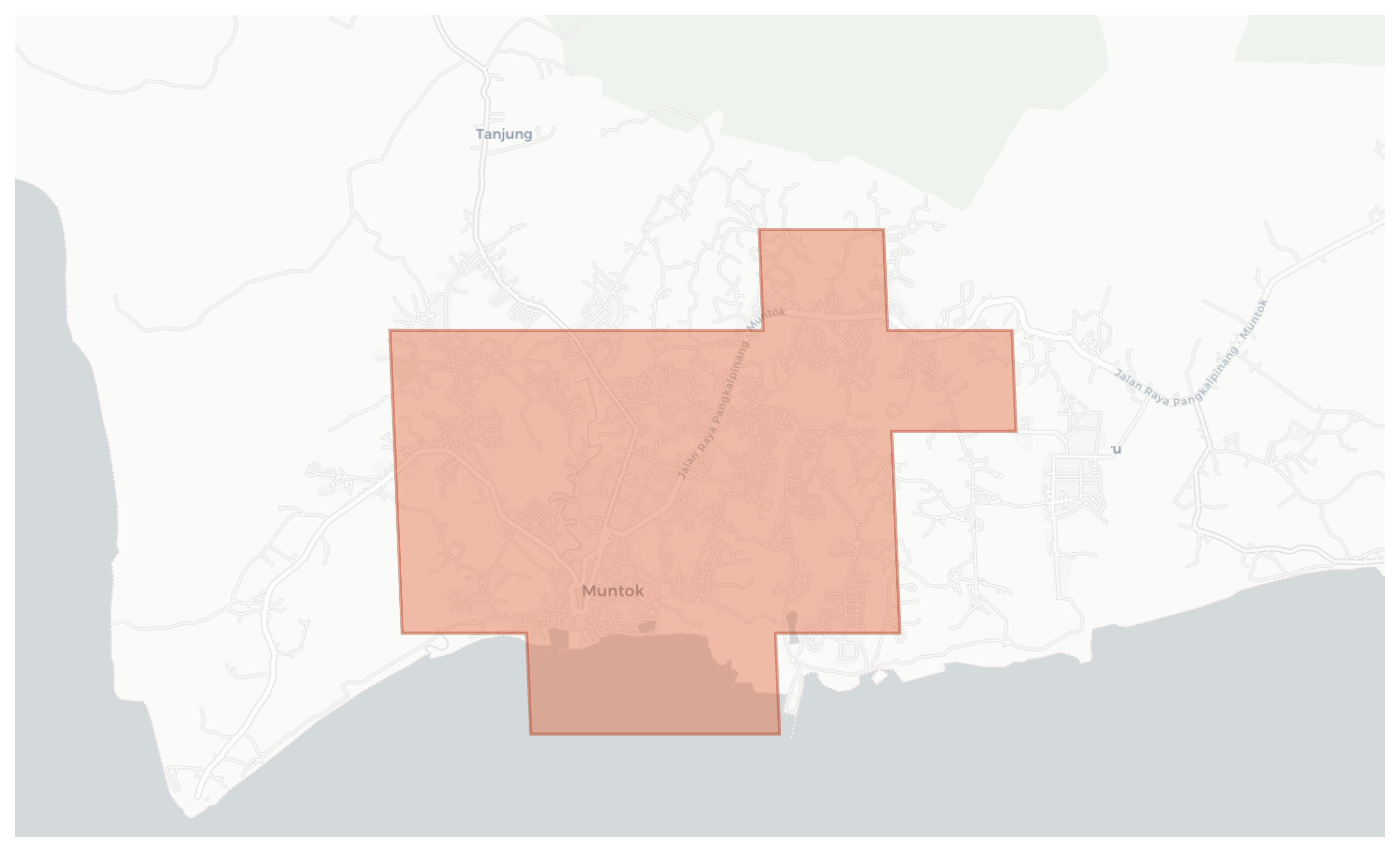 Muntok geographic map