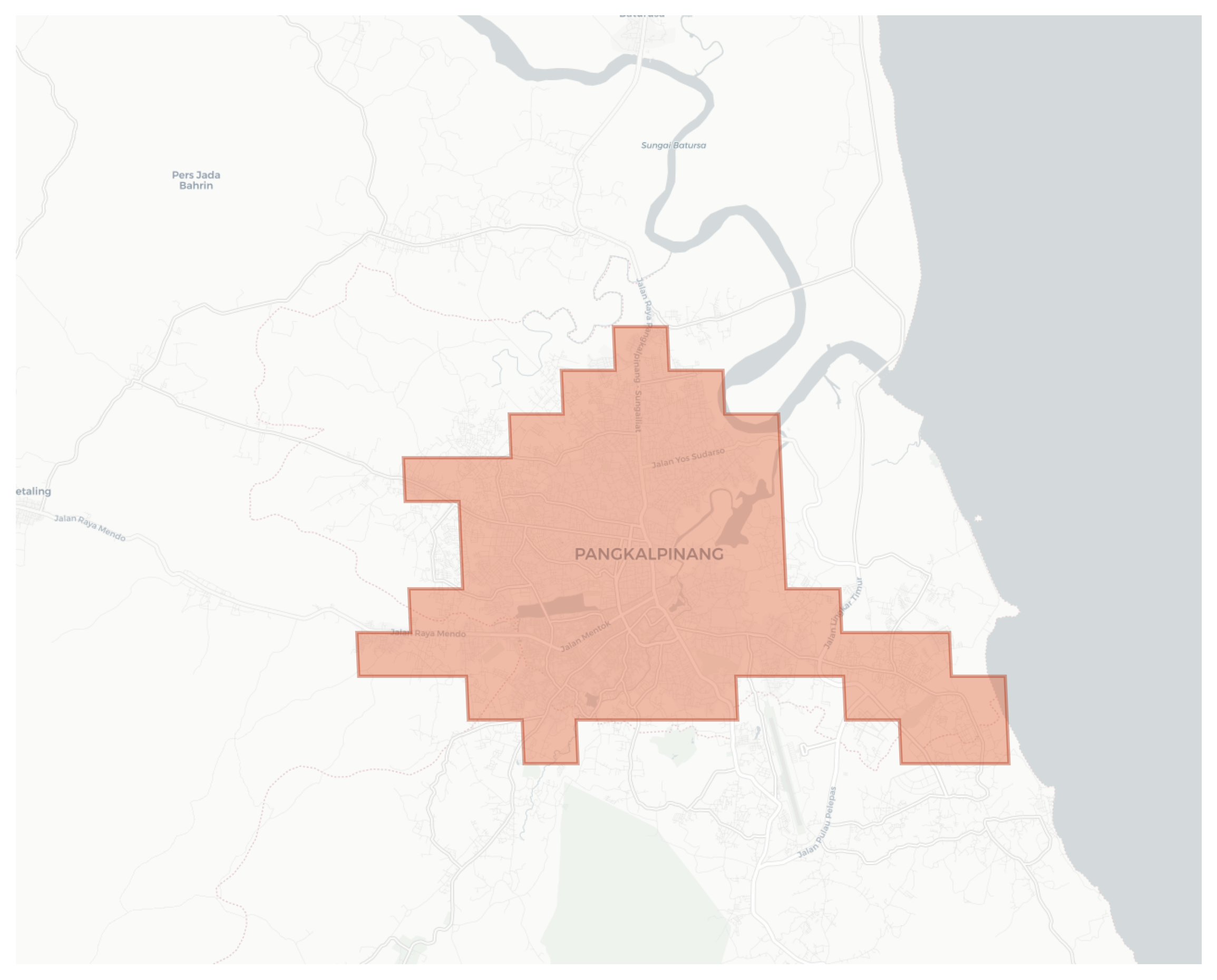 Pangkalpinang geographic map