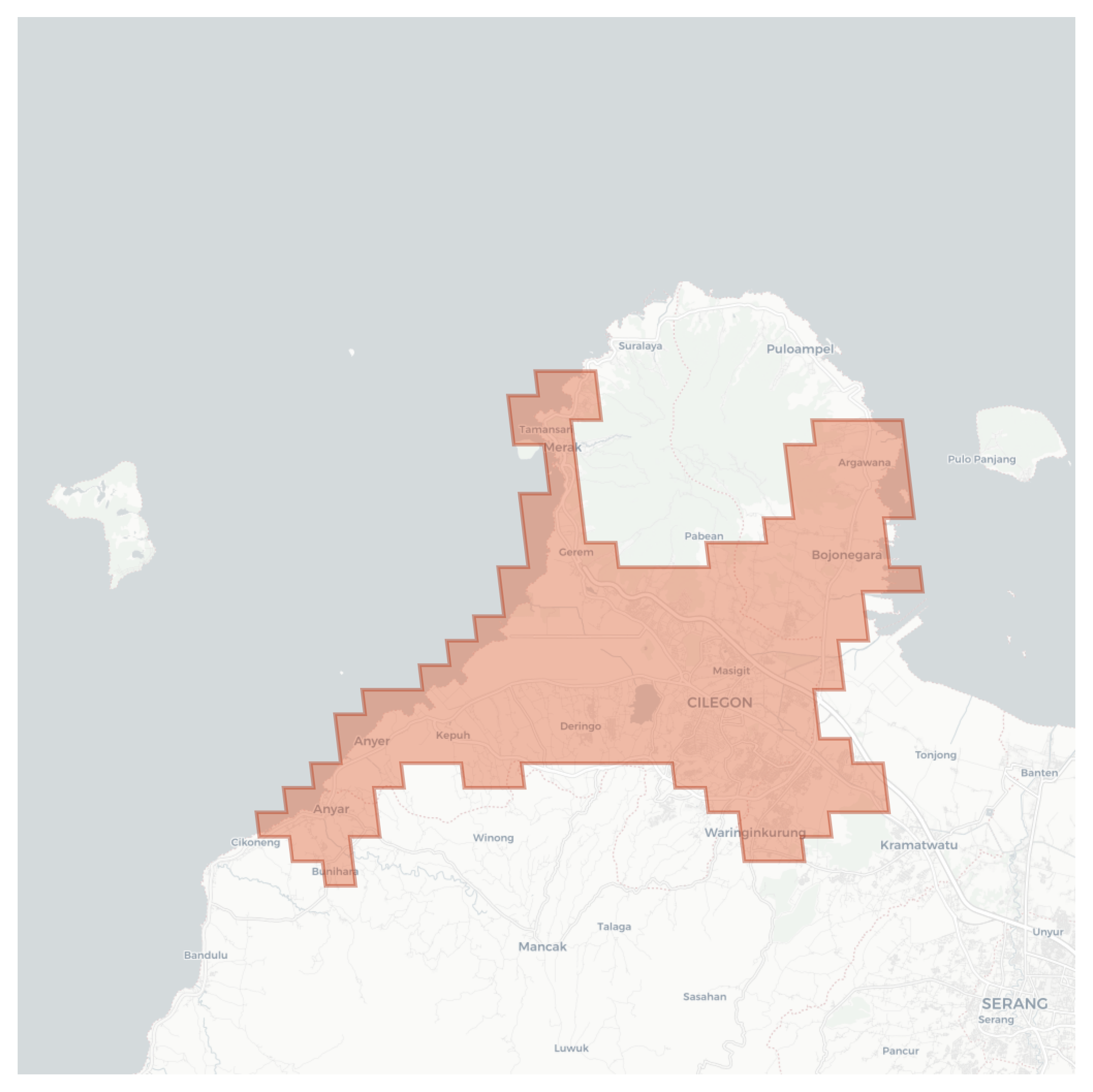 Cilegon geographic map